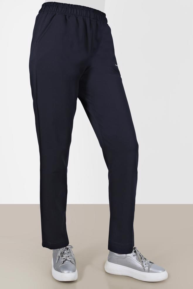 Hijab clothing NAVY BLUE ELASTIC WAIST SWEATPANTS 70396 - ALVİNA
