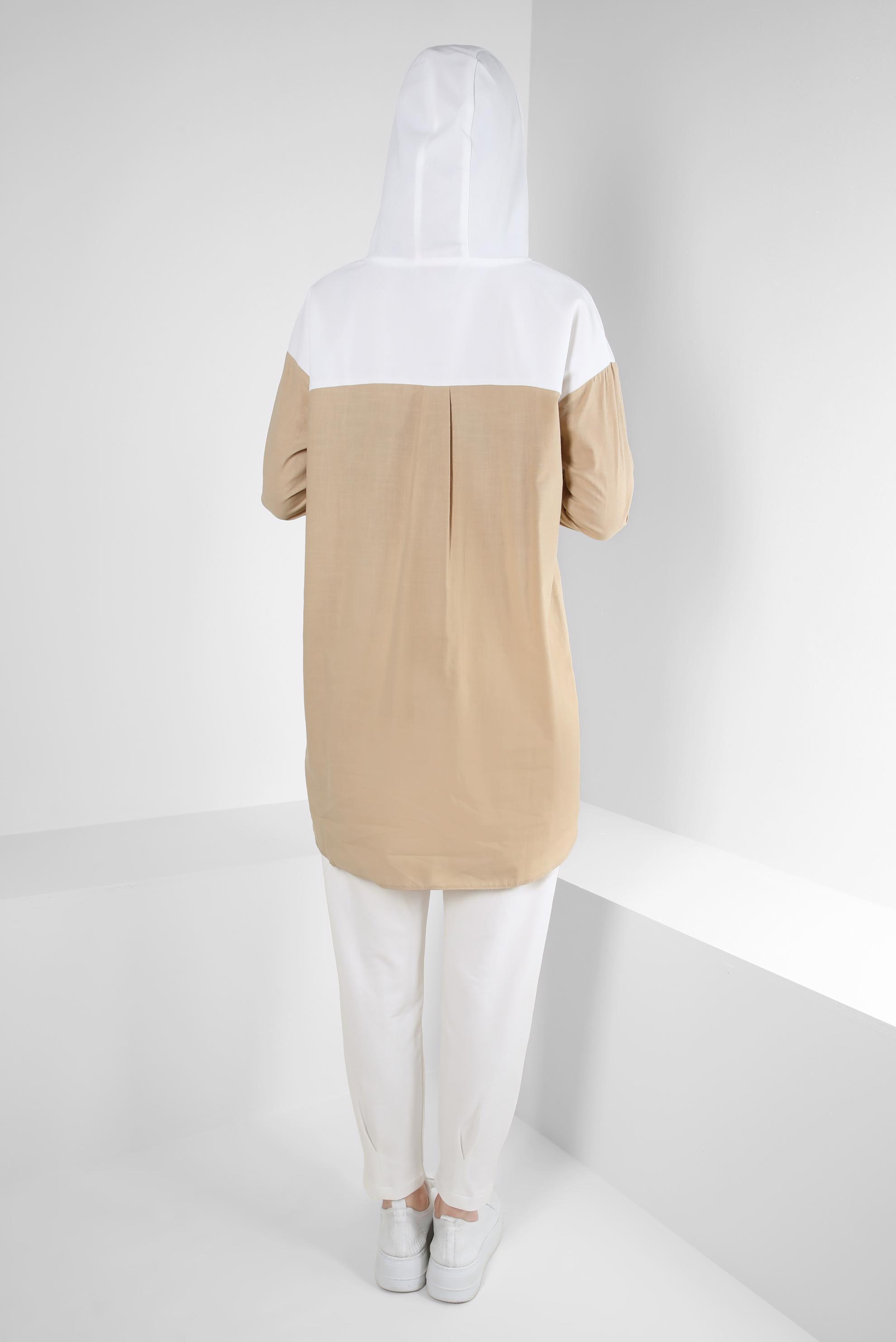 Hijab clothing WHITE PLEAT DETAIL TRACKSUIT PANTS WITH POCKETS 70569