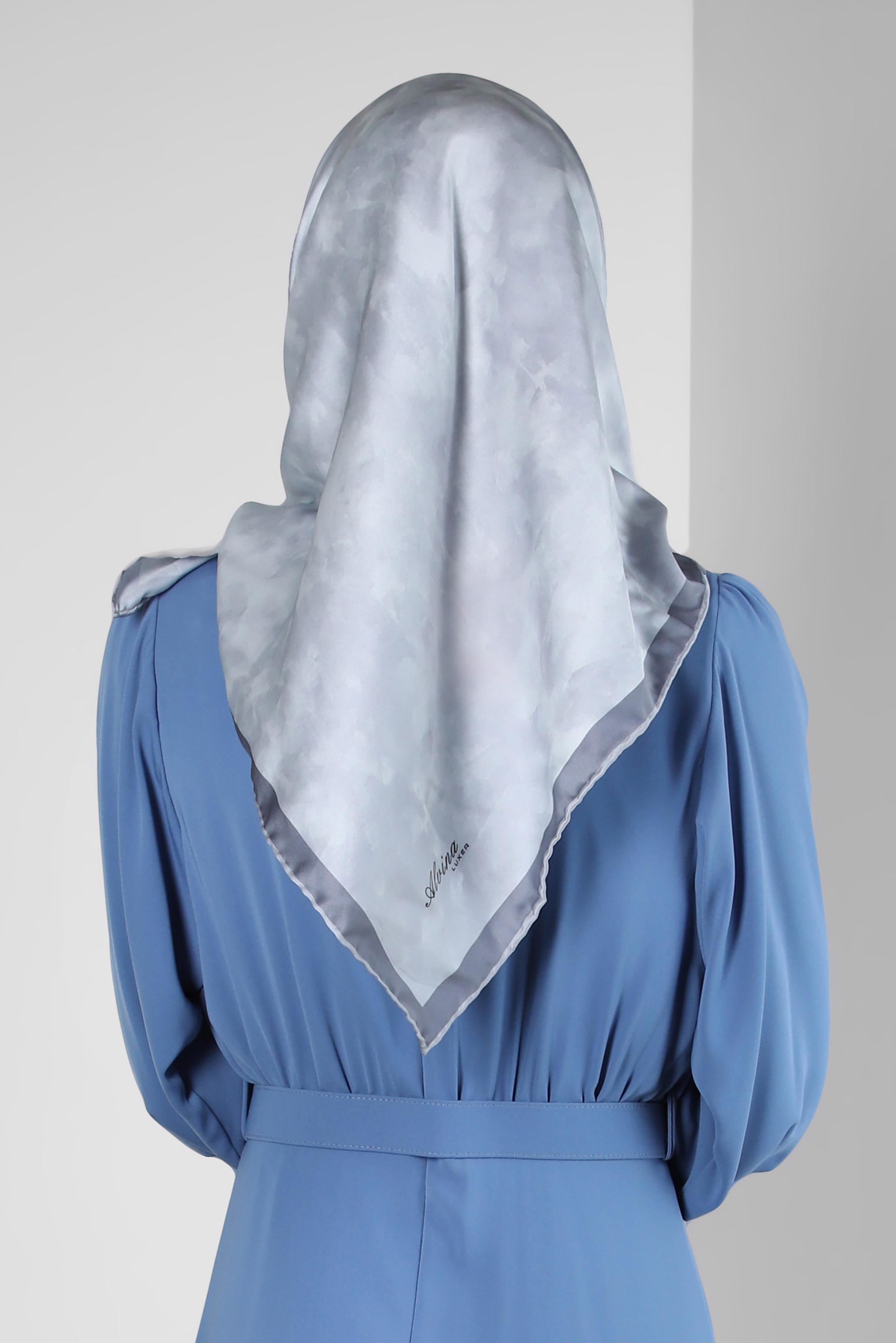 Tesettür giyim GRİ ALVİNA DİJİTAL EŞARP 8228