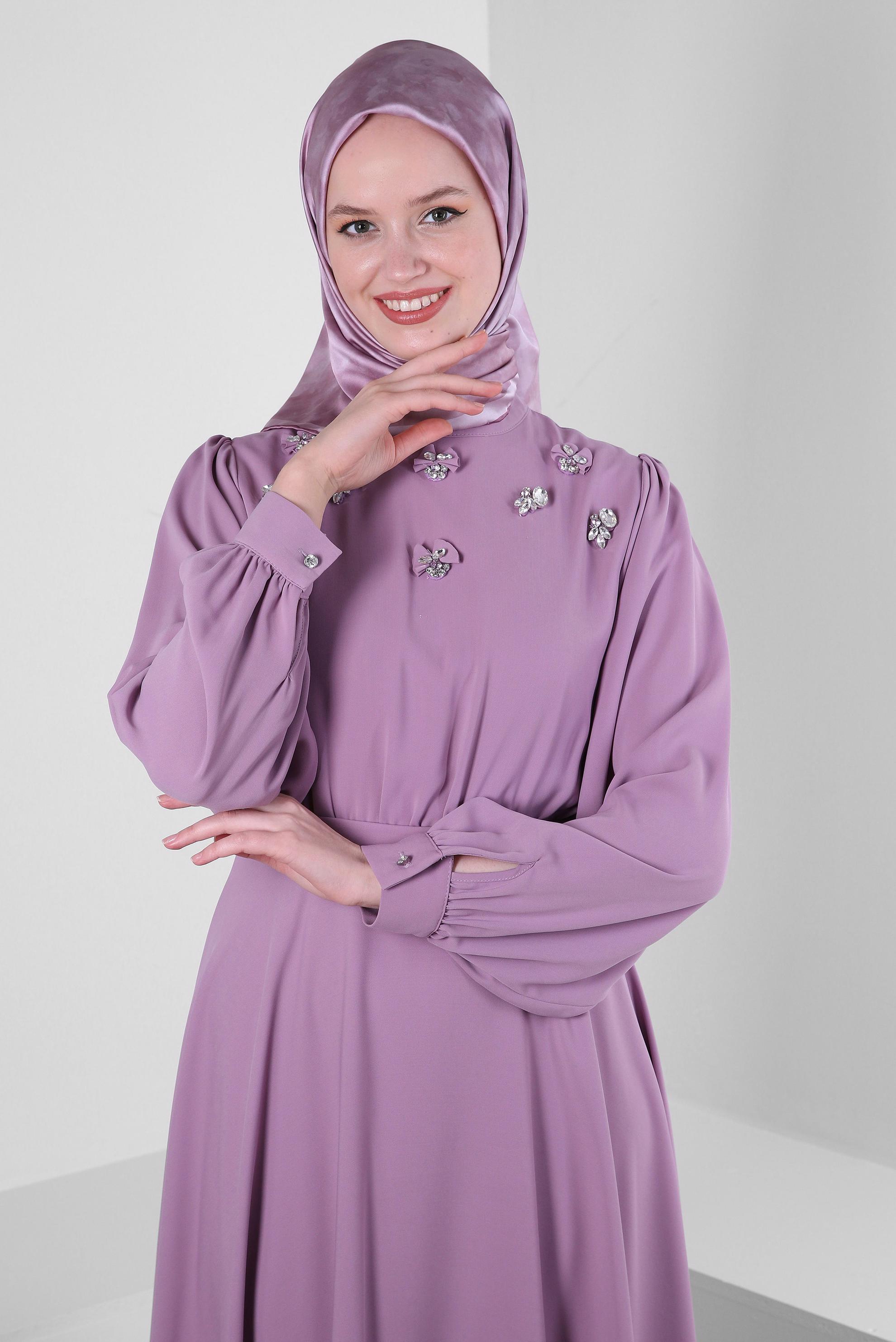 Tesettür giyim MOR ALVİNA DİJİTAL EŞARP 8228