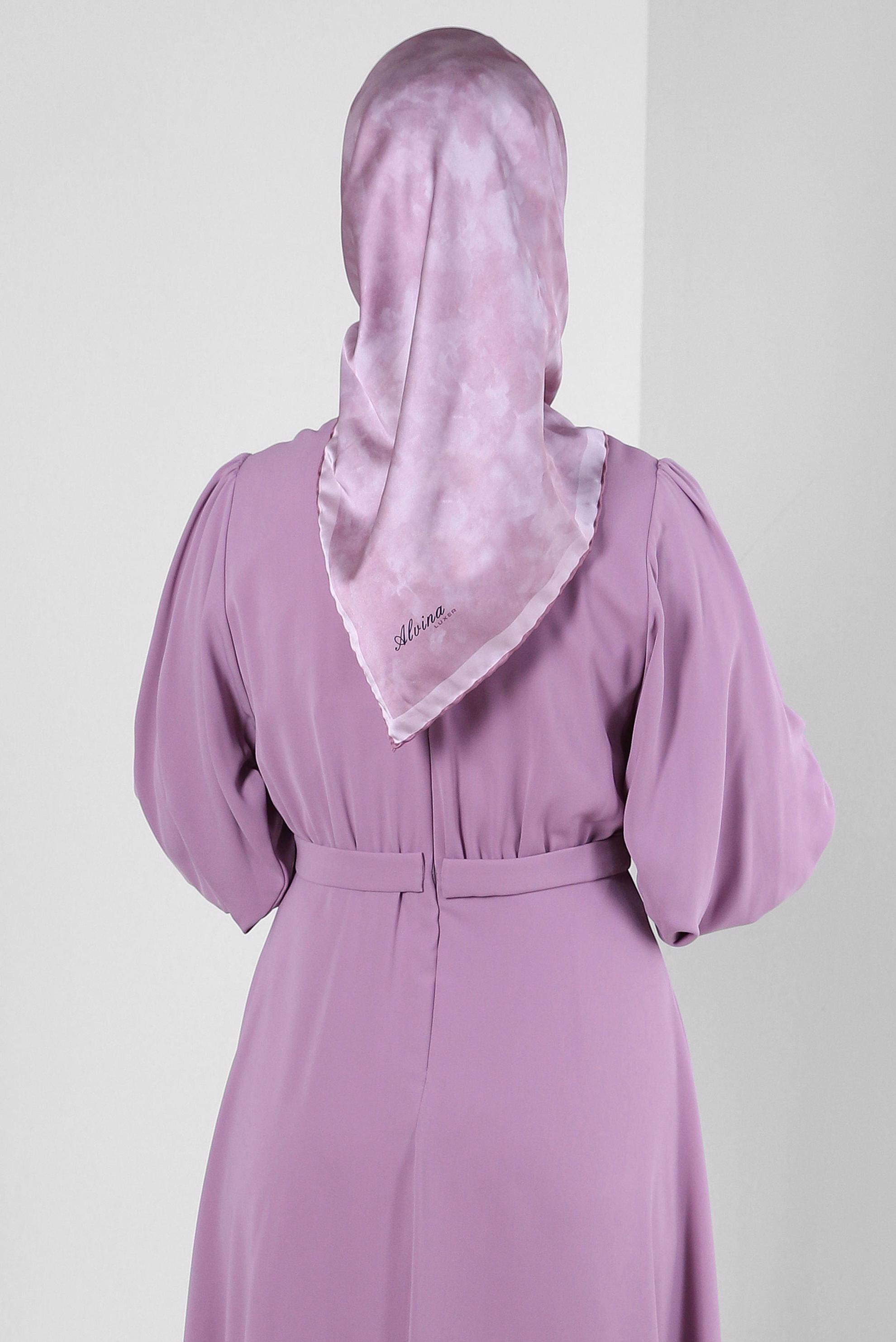 Tesettür giyim MOR ALVİNA DİJİTAL EŞARP 8228