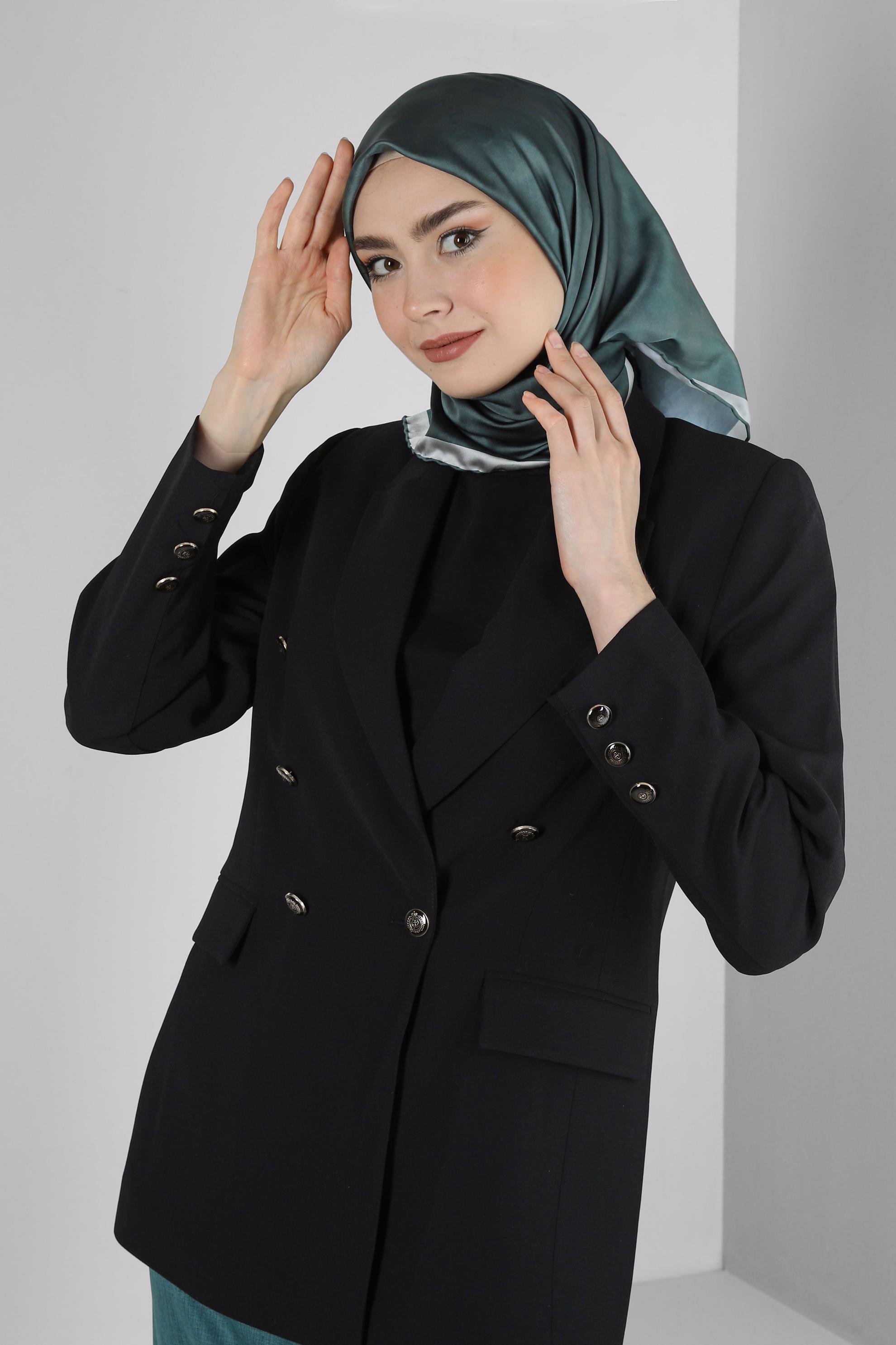 Tesettür giyim HAKİ ALVİNA DİJİTAL EŞARP 8228