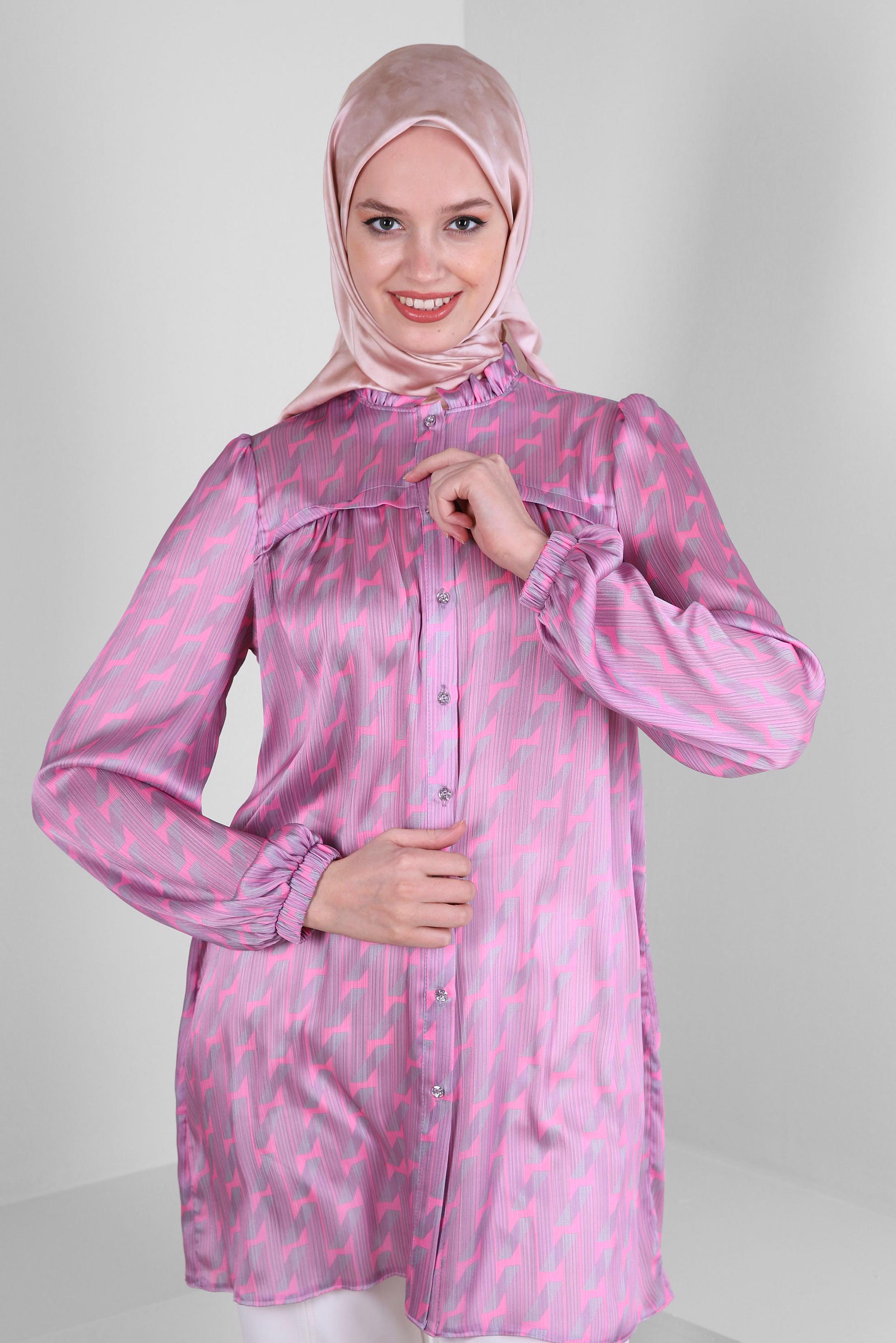 Tesettür giyim PUDRA ALVİNA DİJİTAL EŞARP 8228