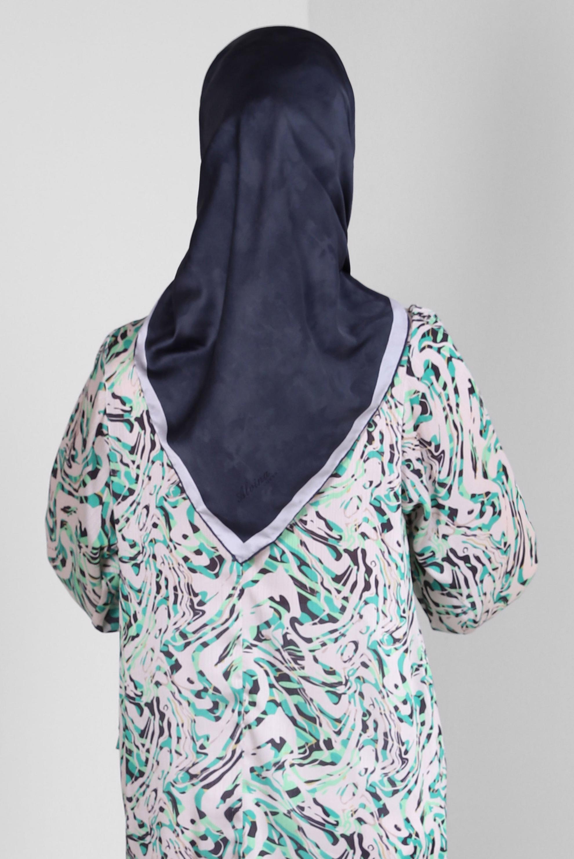 Tesettür giyim SİYAH ALVİNA DİJİTAL EŞARP 8228