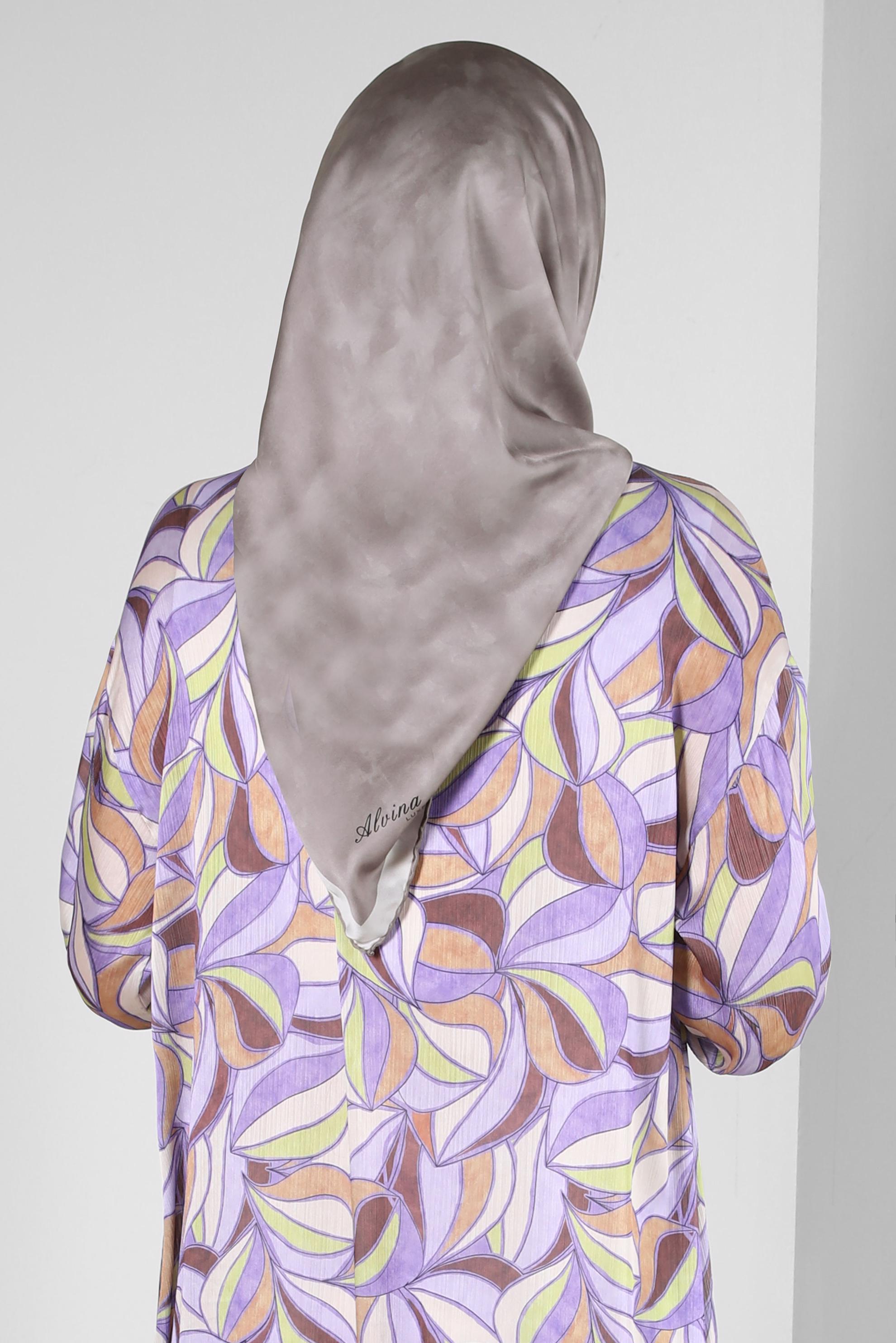 Tesettür giyim PUDRA ALVİNA DİJİTAL EŞARP 8228