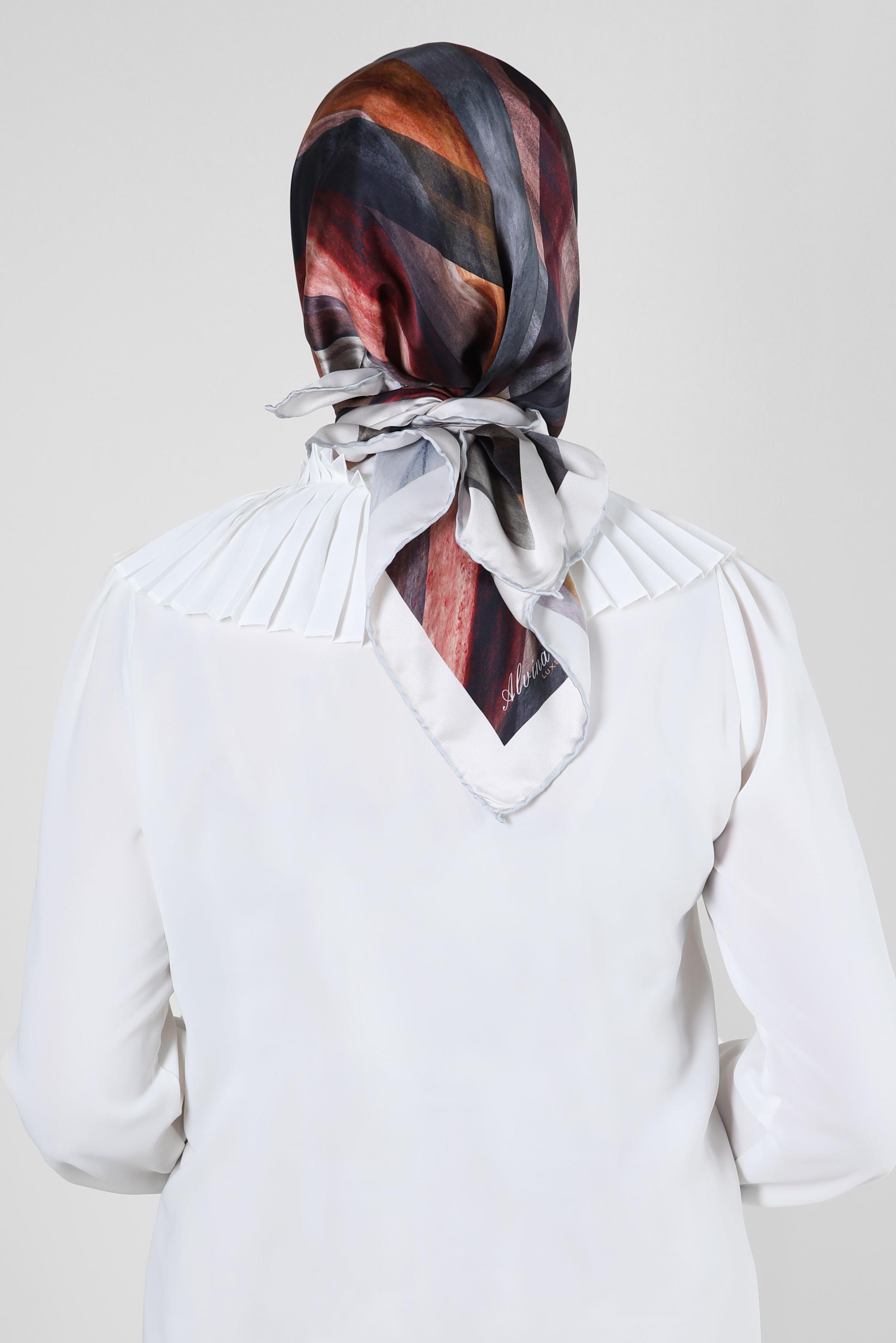 Tesettür giyim GRİ ALVİNA DİJİTAL EŞARP 8229 