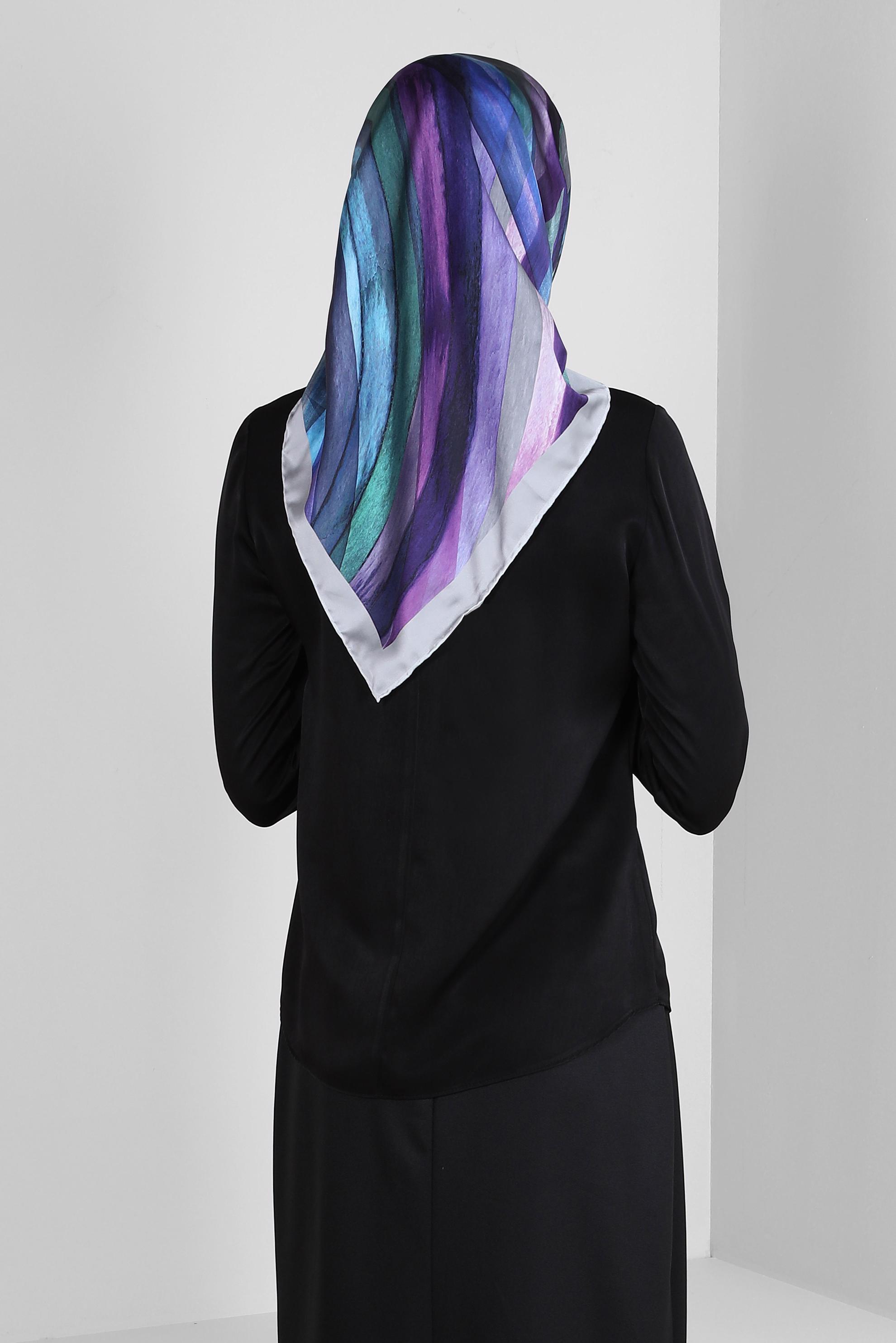 Tesettür giyim MOR ALVİNA DİJİTAL EŞARP 8229 