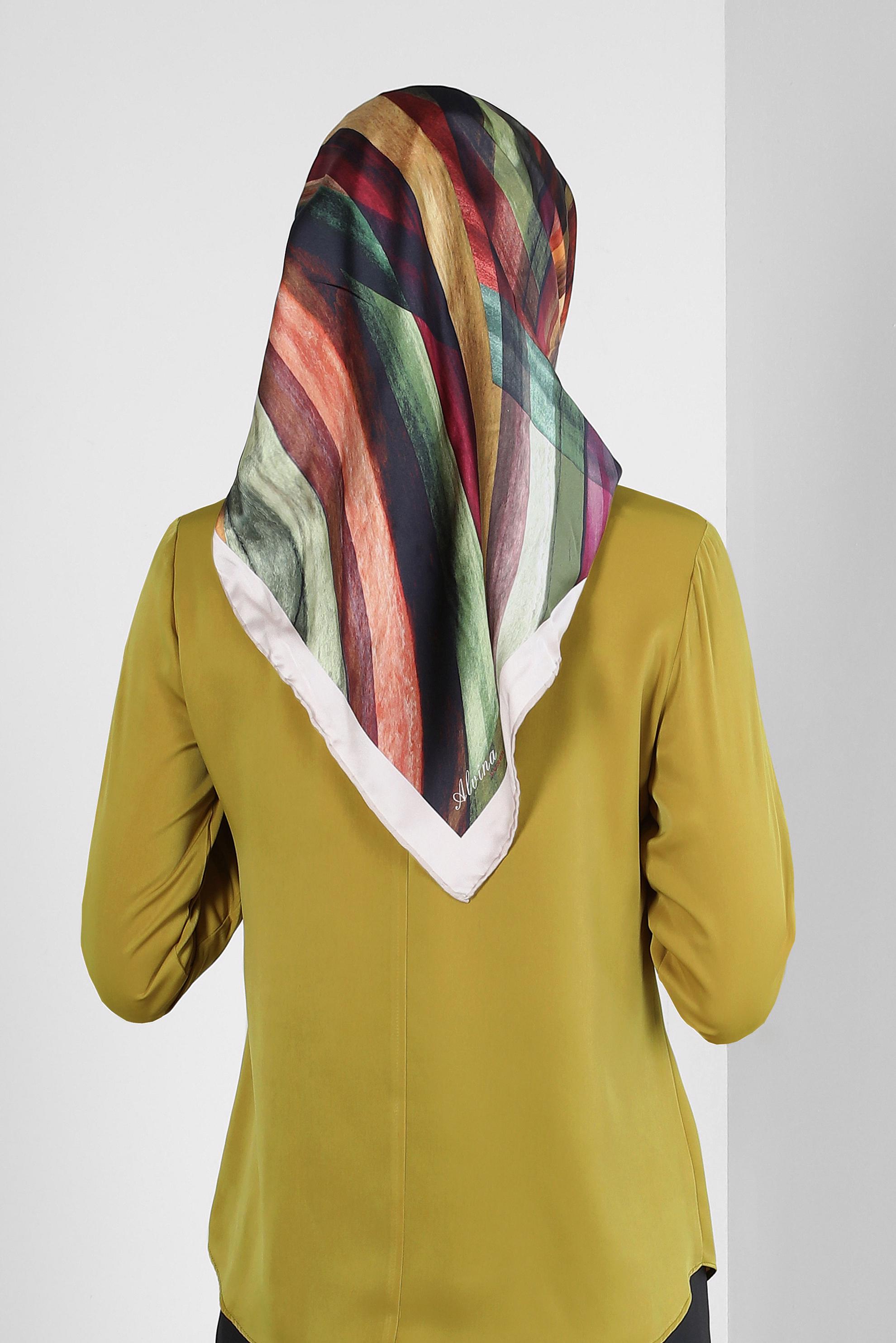 Tesettür giyim BEJ ALVİNA DİJİTAL EŞARP 8229 