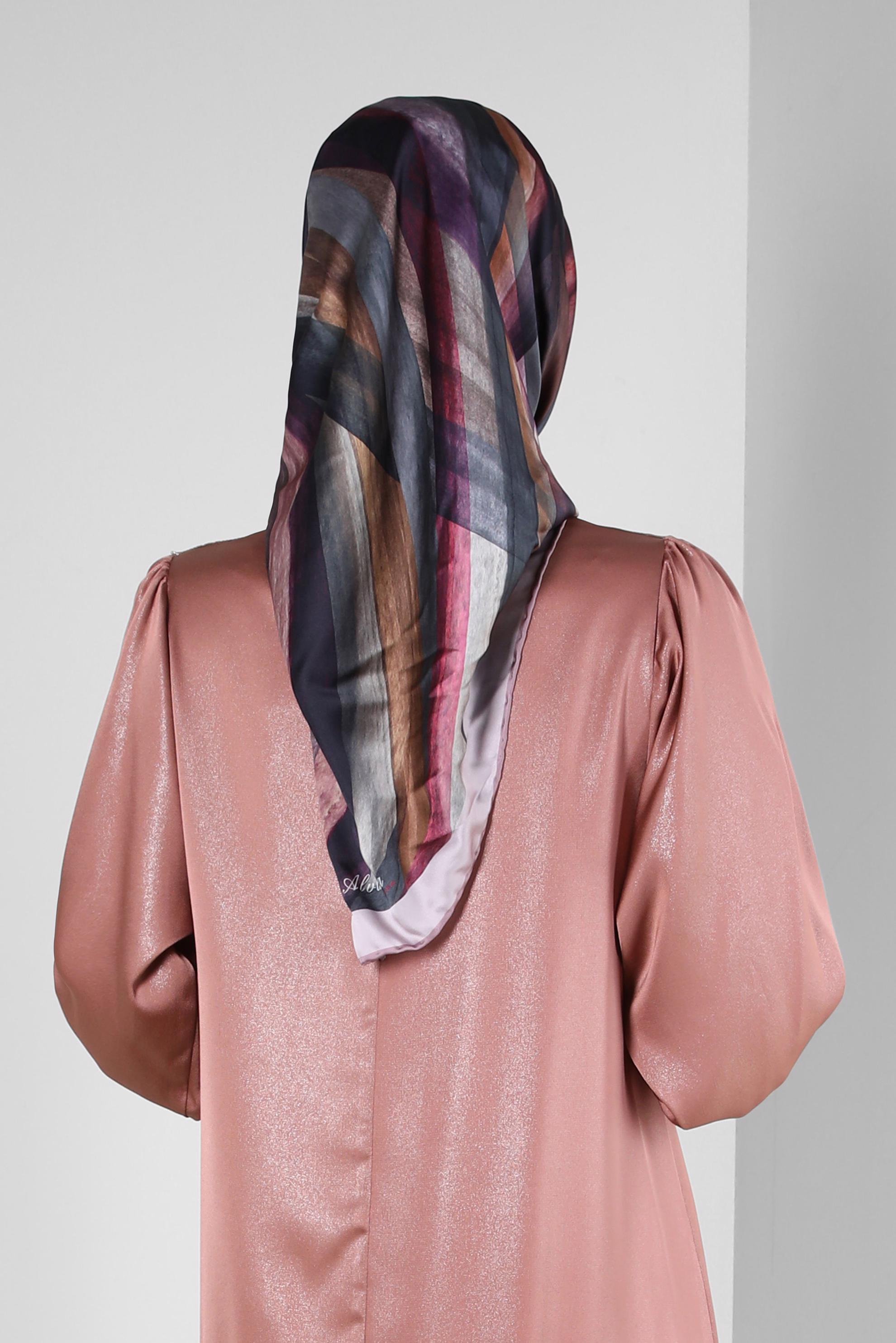 Tesettür giyim PUDRA ALVİNA DİJİTAL EŞARP 8229 