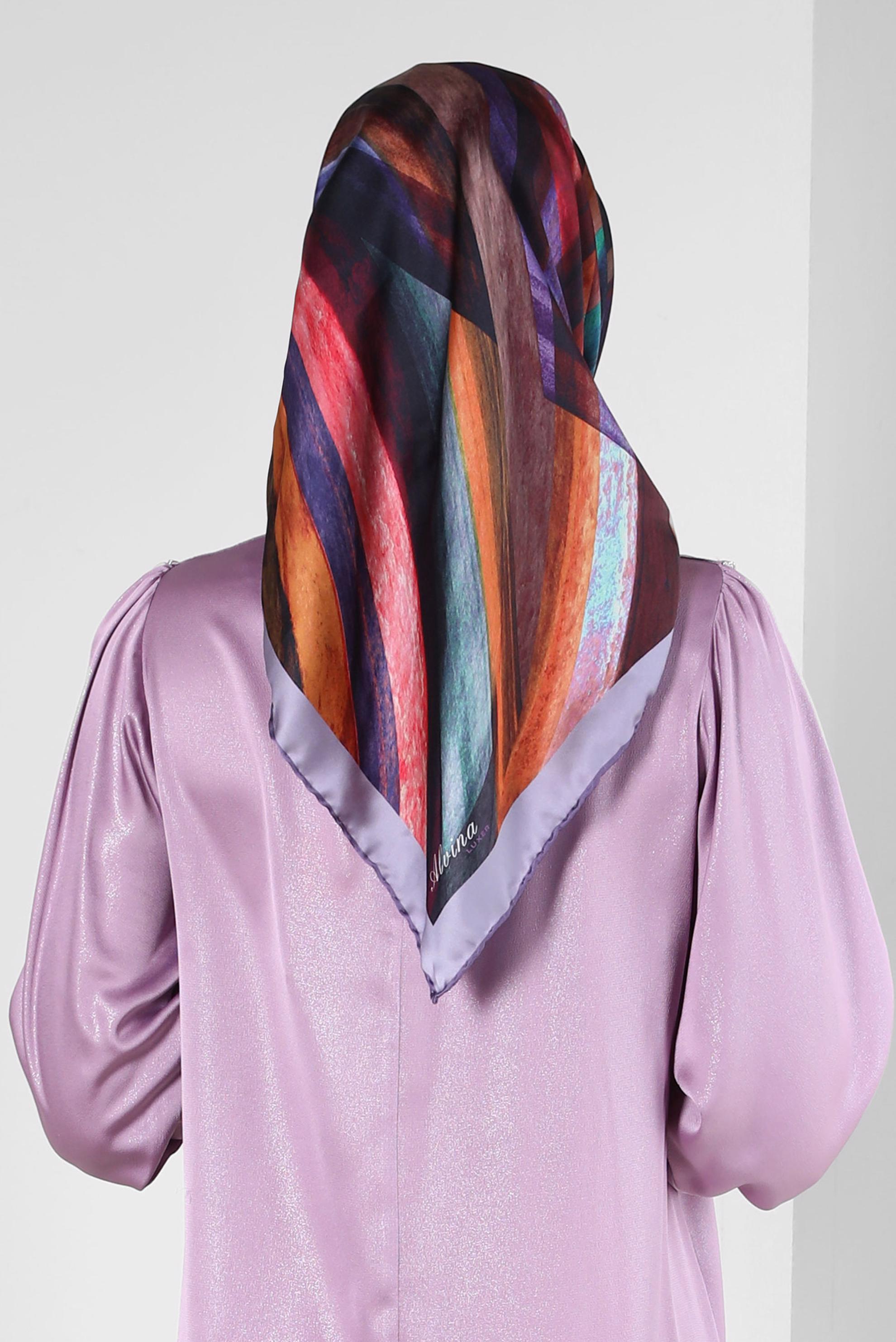 Tesettür giyim MOR ALVİNA DİJİTAL EŞARP 8229 