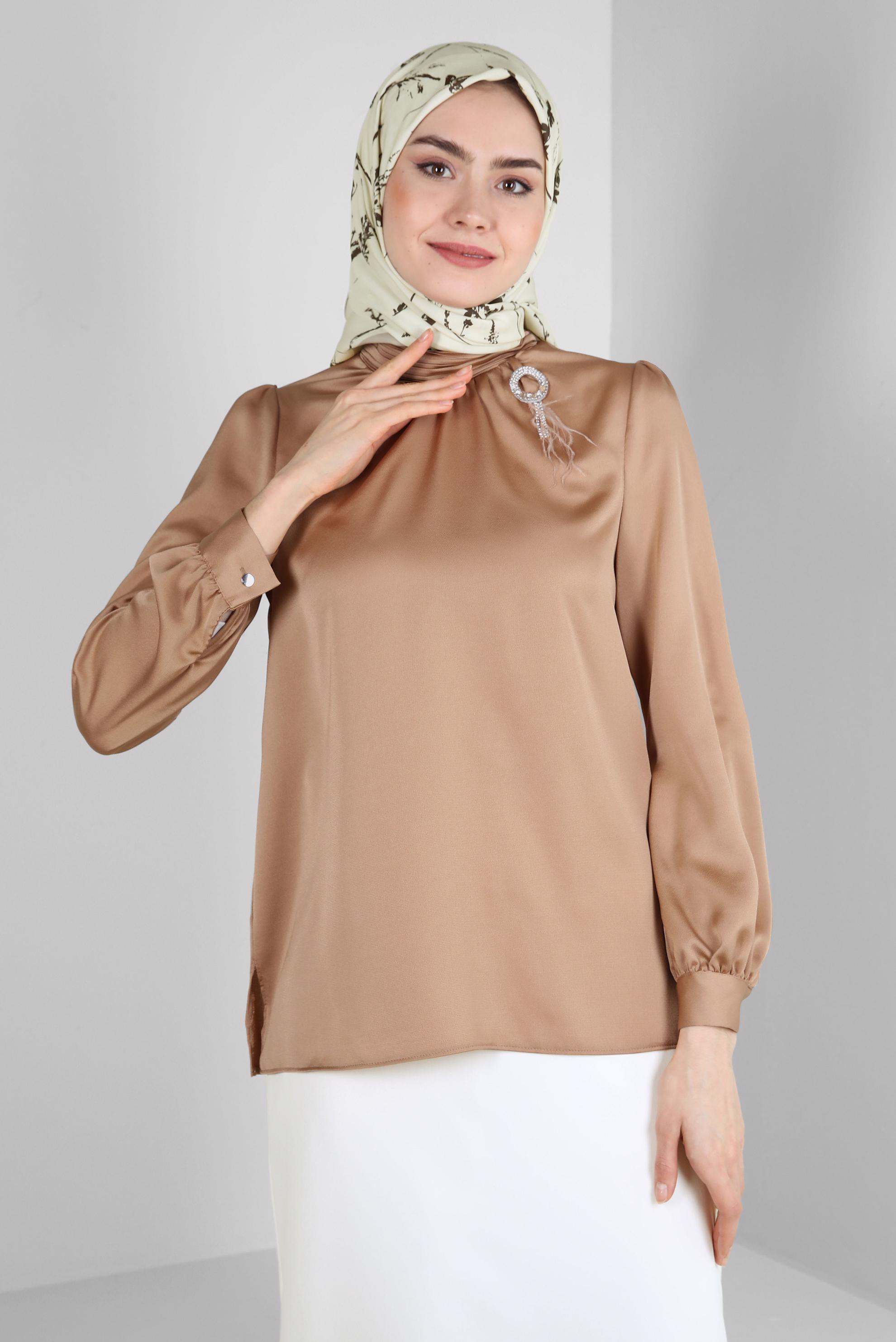 Tesettür giyim BEJ ALVİNA ÇİÇEK DESEN EŞARP 8230