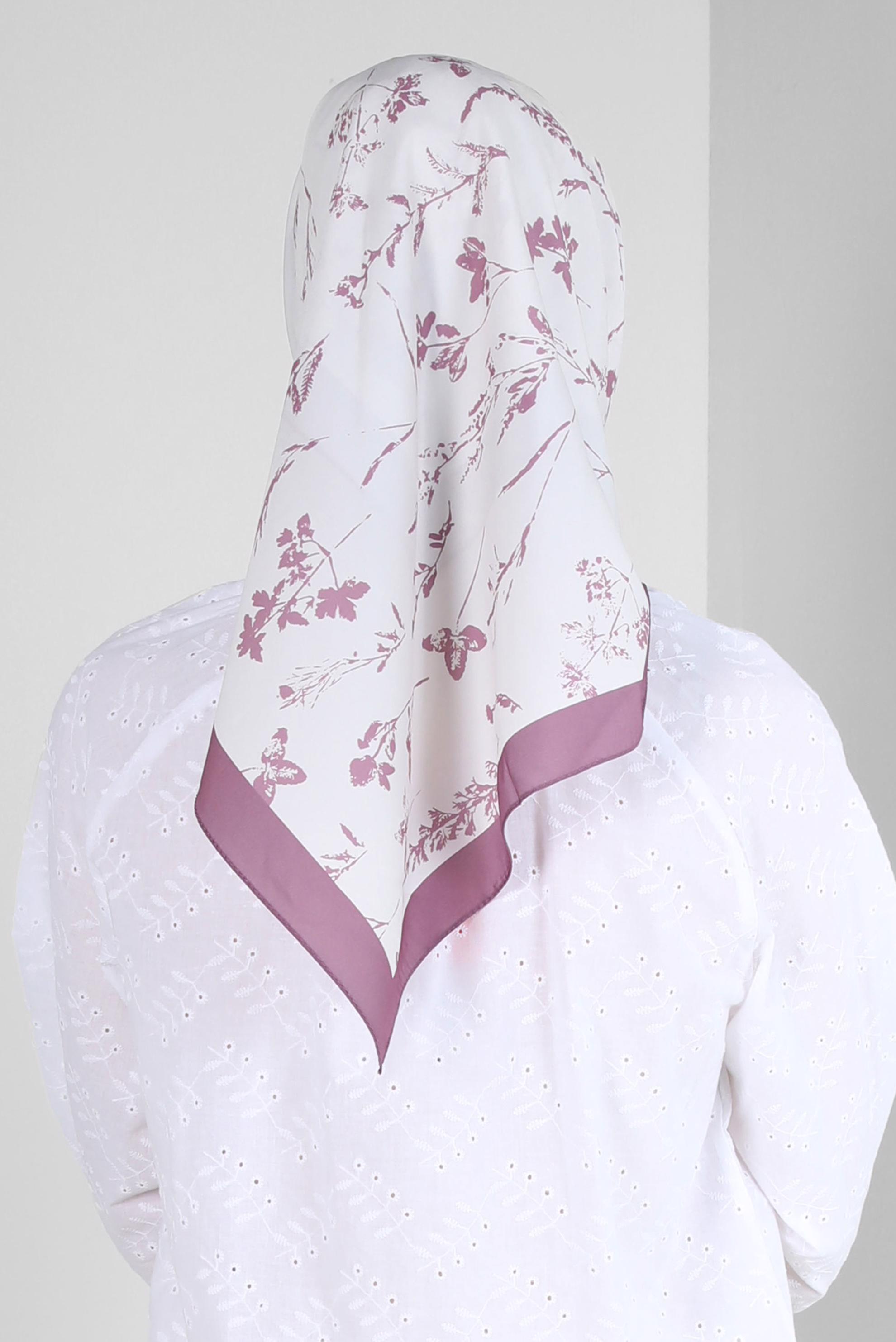 Tesettür giyim PEMBE ALVİNA ÇİÇEK DESEN EŞARP 8230