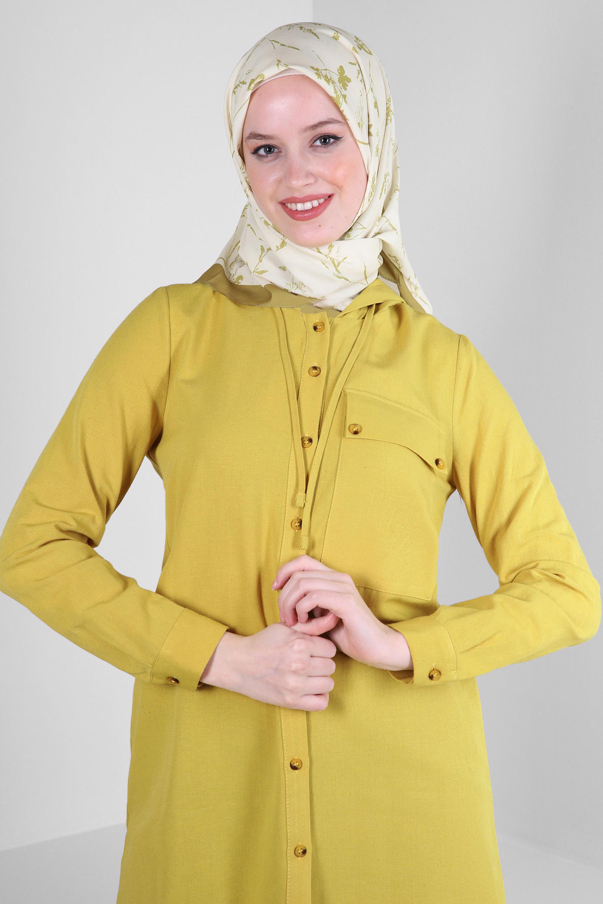 Tesettür giyim YEŞİL ALVİNA ÇİÇEK DESEN EŞARP 8230