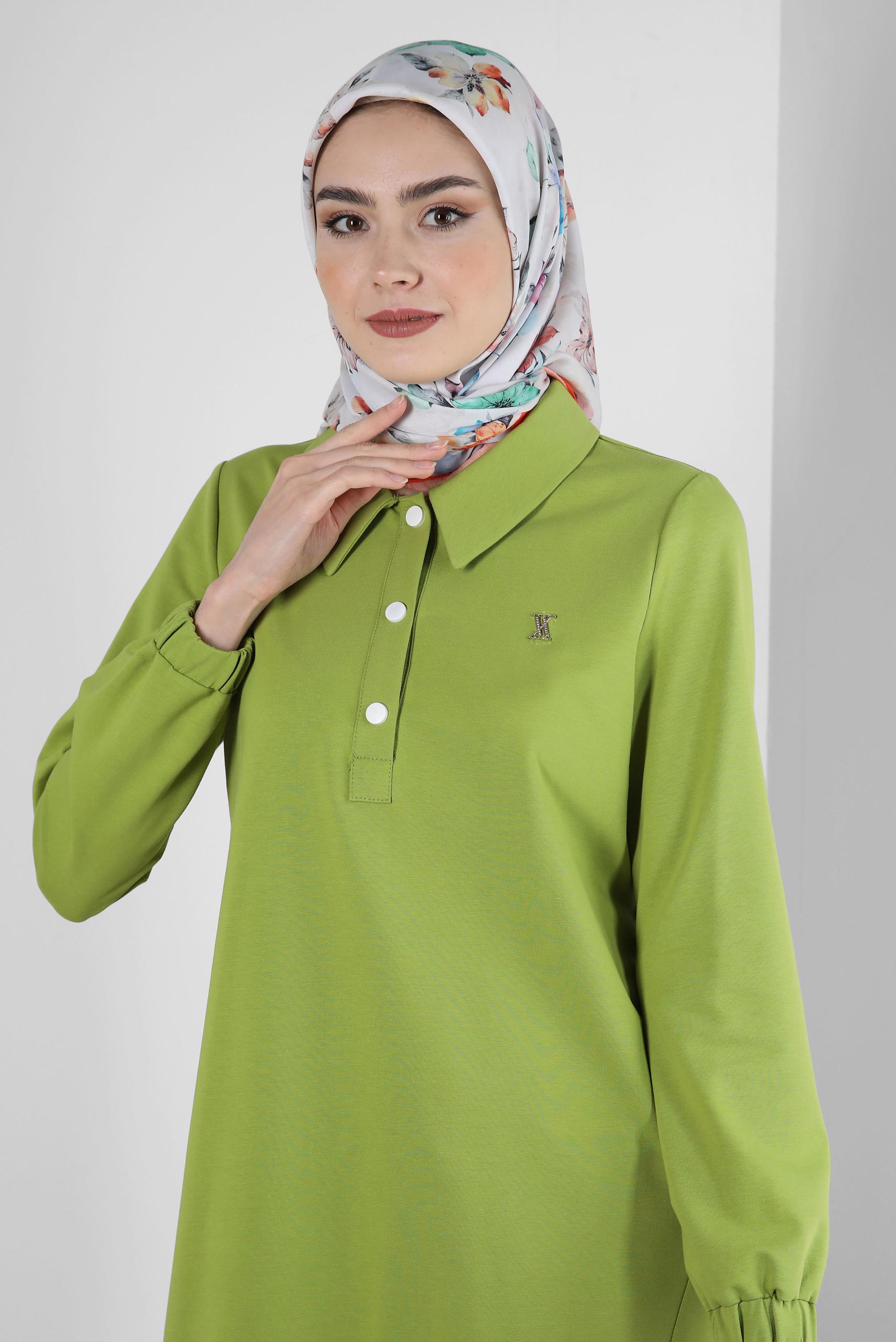 Tesettür giyim TURUNCU ALVİNA ÇİÇEK DESENLİ EŞARP 8237