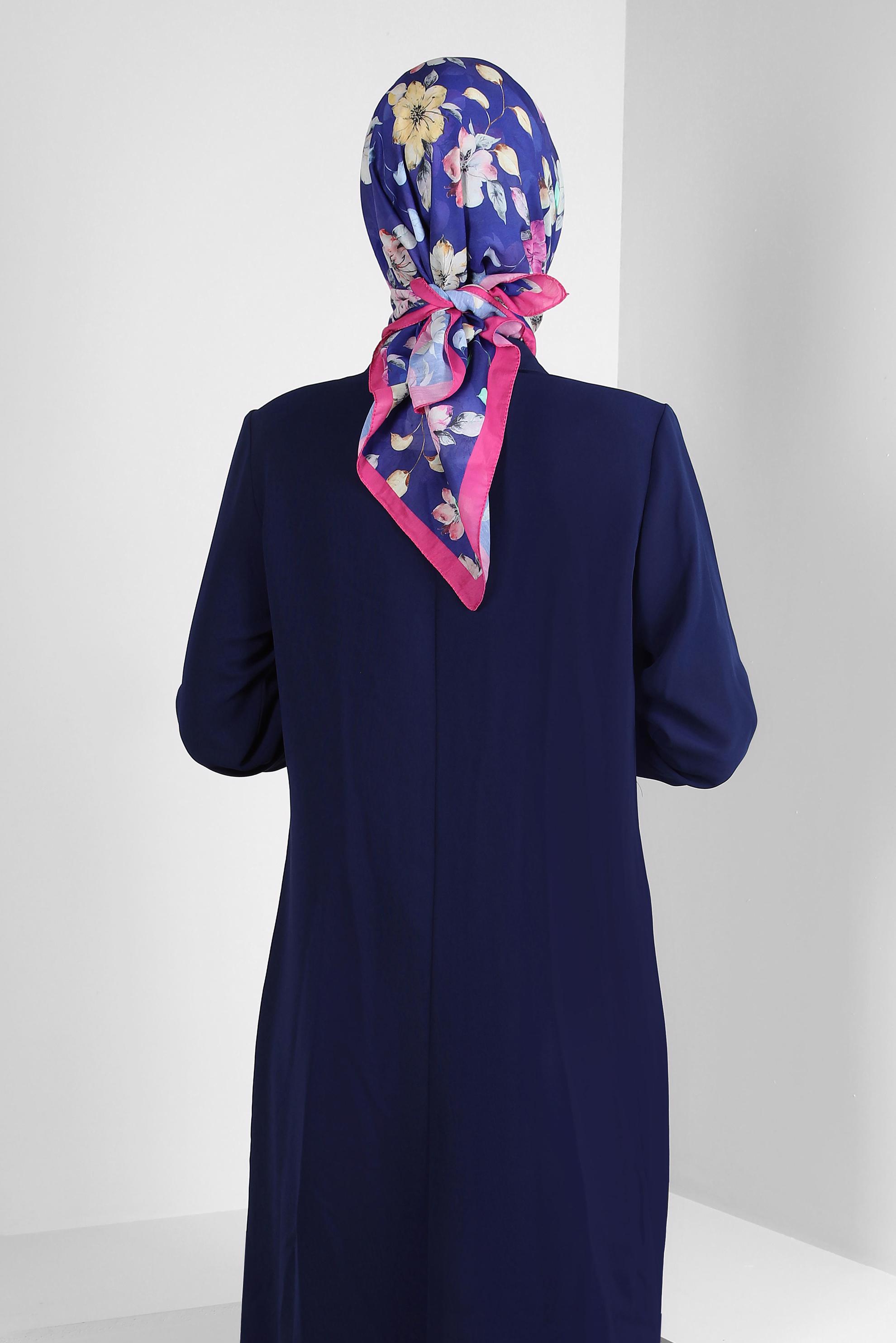 Tesettür giyim MOR ALVİNA ÇİÇEK DESENLİ EŞARP 8237