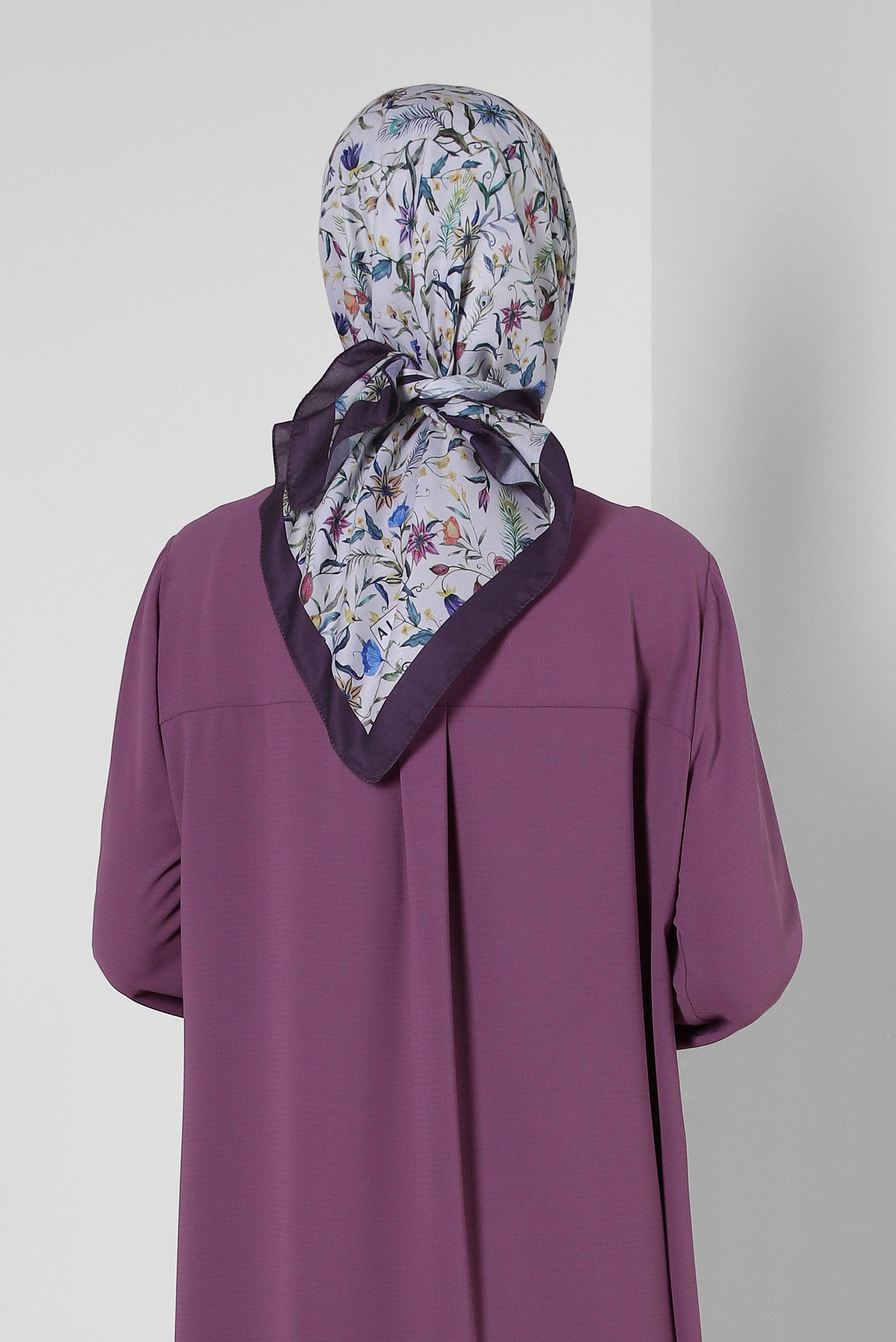 Tesettür giyim MÜRDÜM ALVİNA PAMUK VİNTAGE DESEN EŞARP 8238