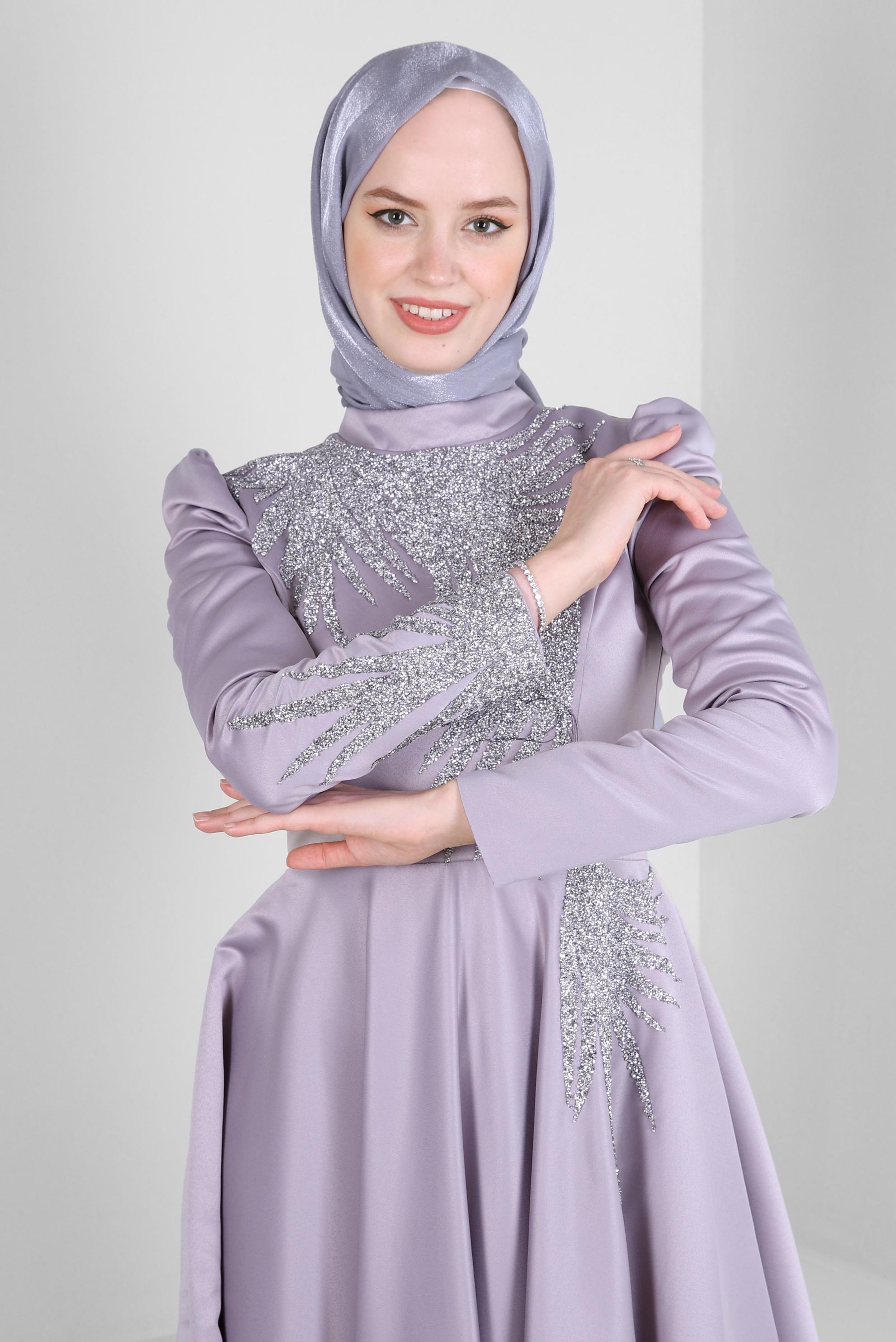 Tesettür giyim GRİ ALVİNA DÜZ EŞARP 8239