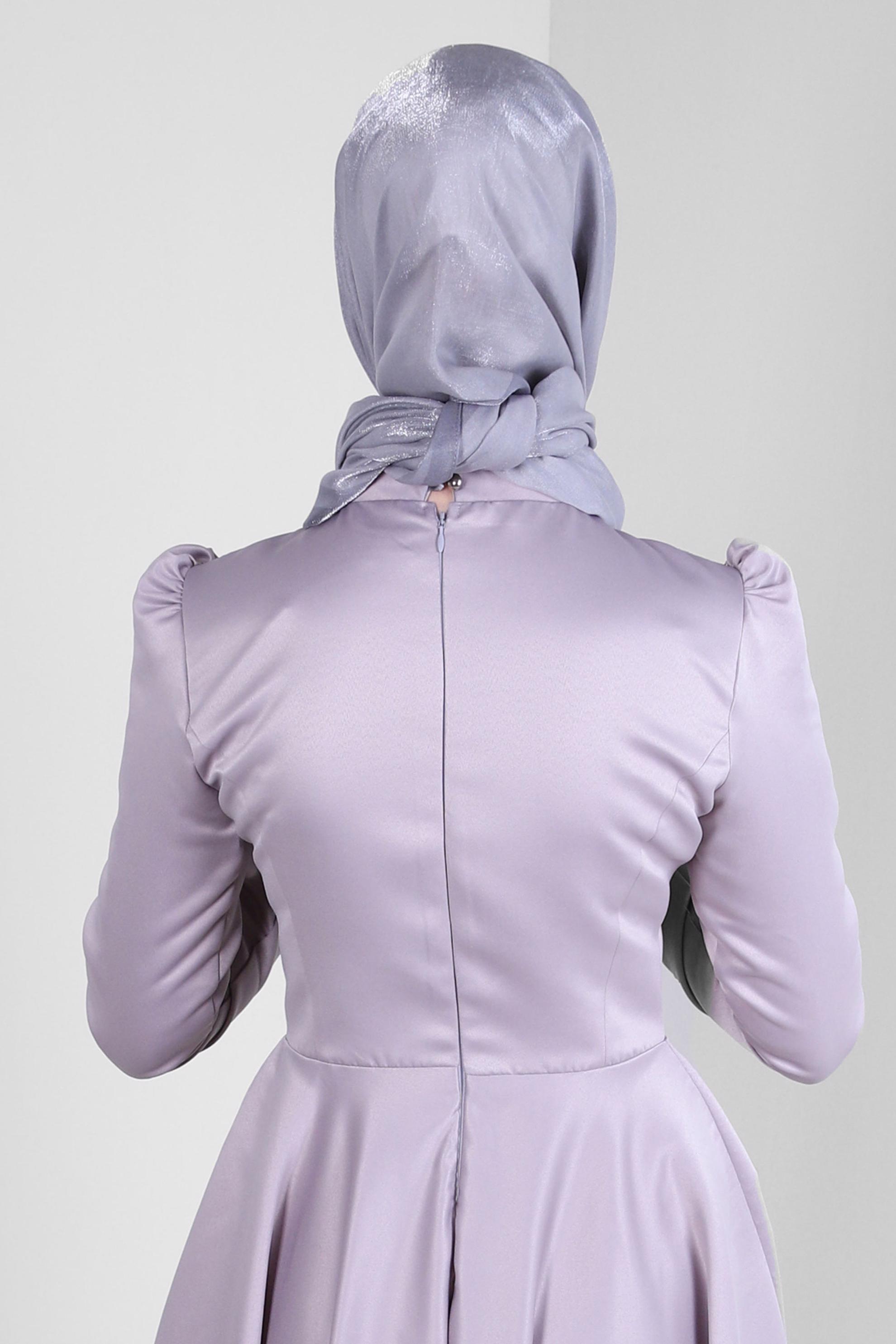 Tesettür giyim GRİ ALVİNA DÜZ EŞARP 8239