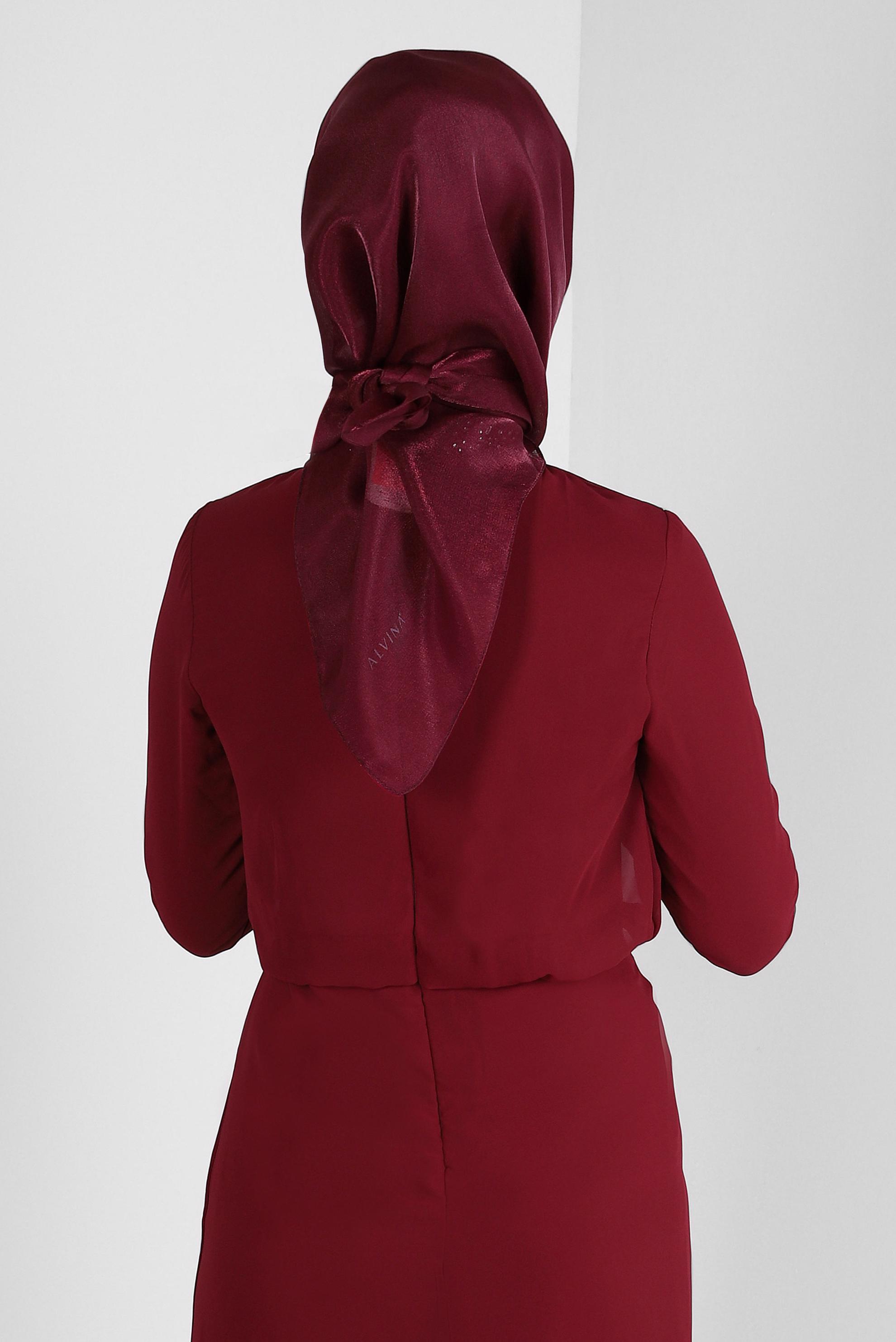 Tesettür giyim BORDO ALVİNA DÜZ EŞARP 8239