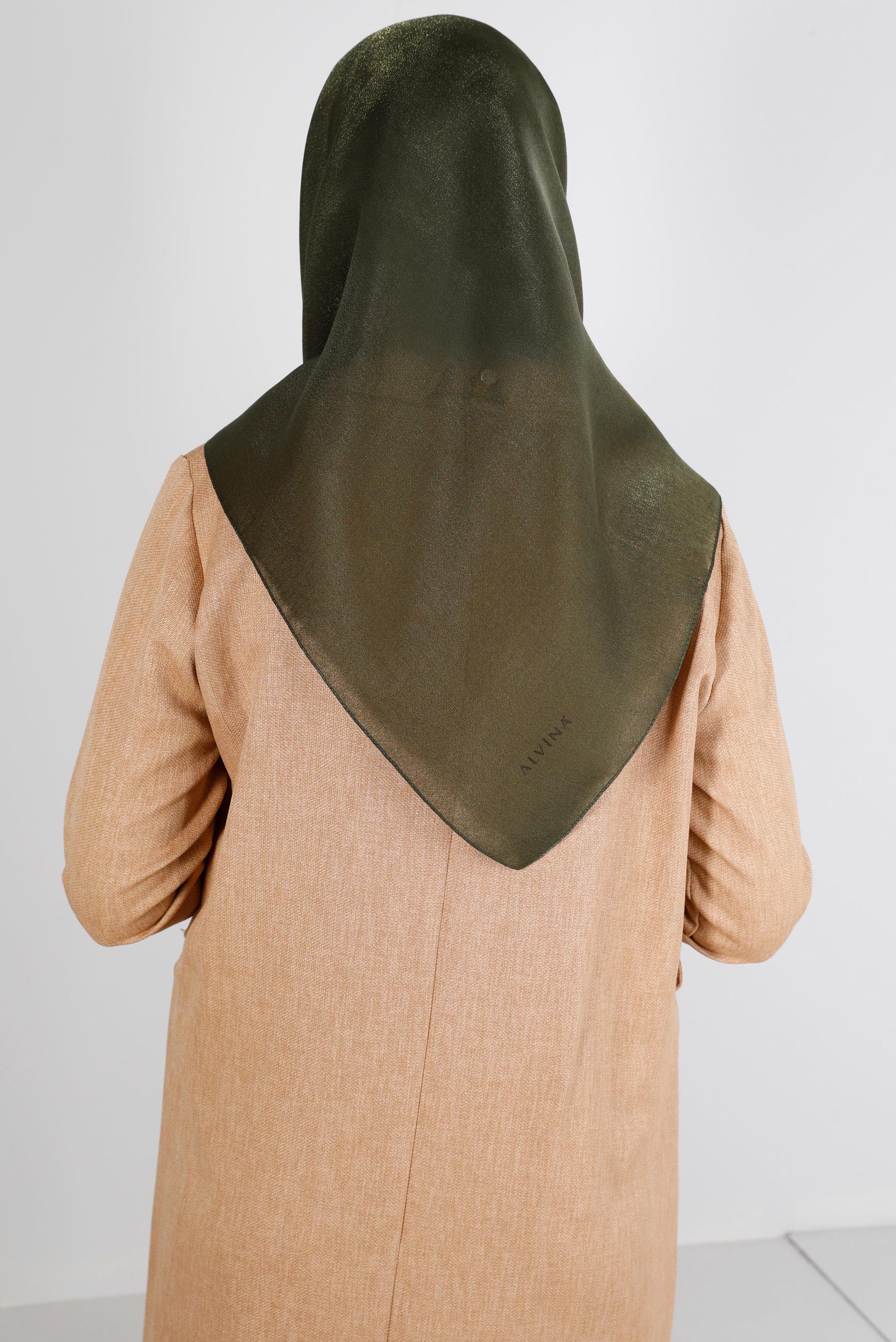 Tesettür giyim HAKİ ALVİNA DÜZ EŞARP 8239