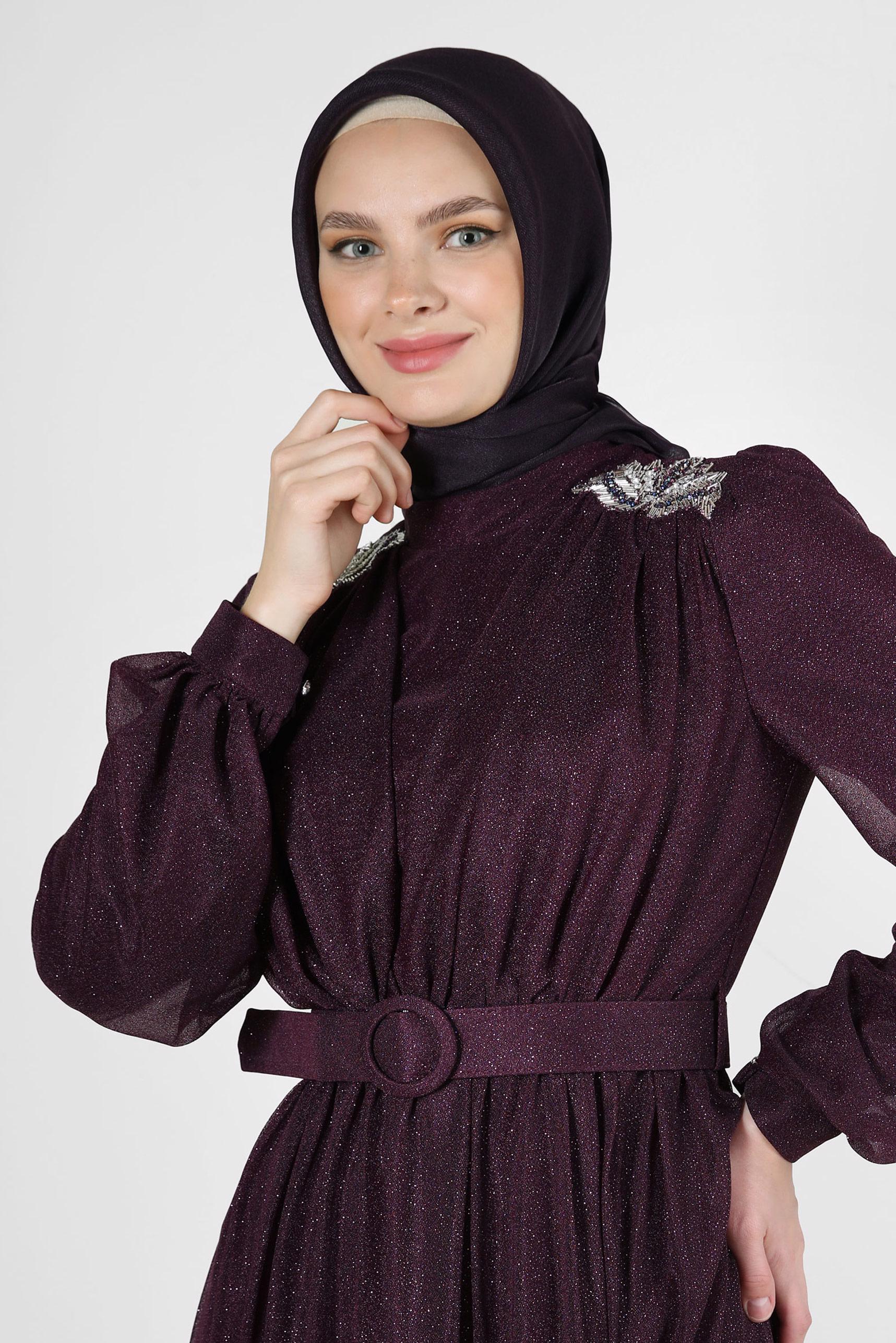 Tesettür giyim MÜRDÜM ALVİNA DÜZ EŞARP 8239