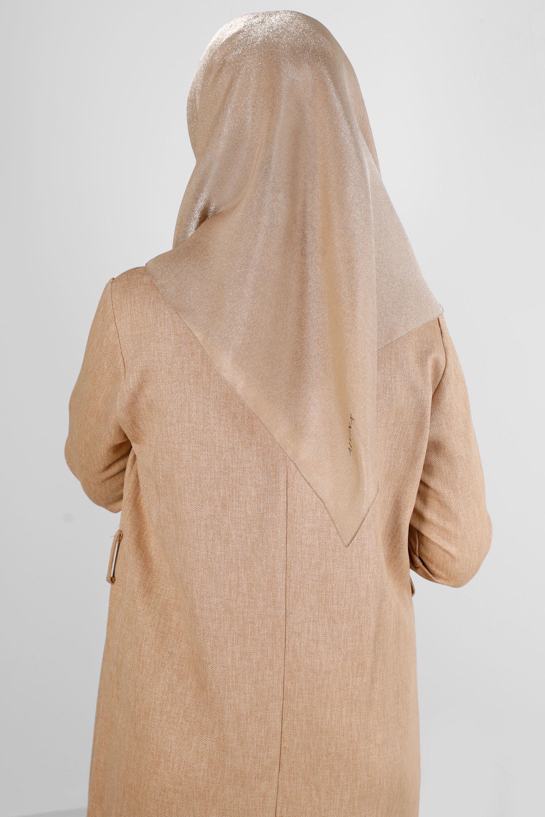 Tesettür giyim VİZON ALVİNA DÜZ EŞARP 8239