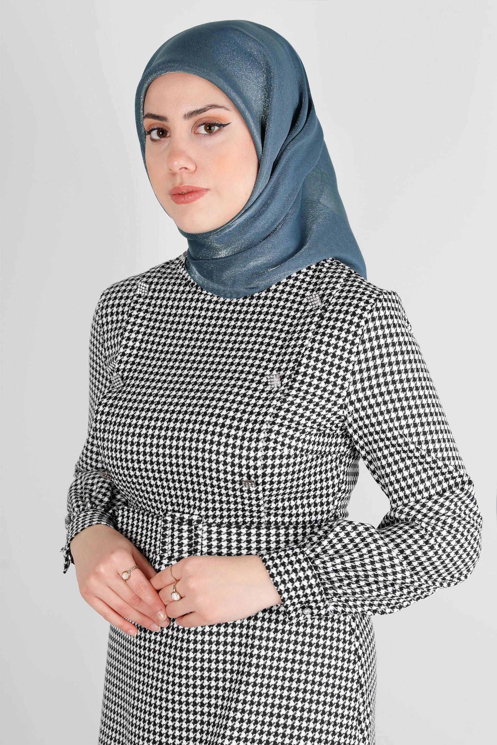 Tesettür giyim LACİVERT ALVİNA DÜZ EŞARP 8239