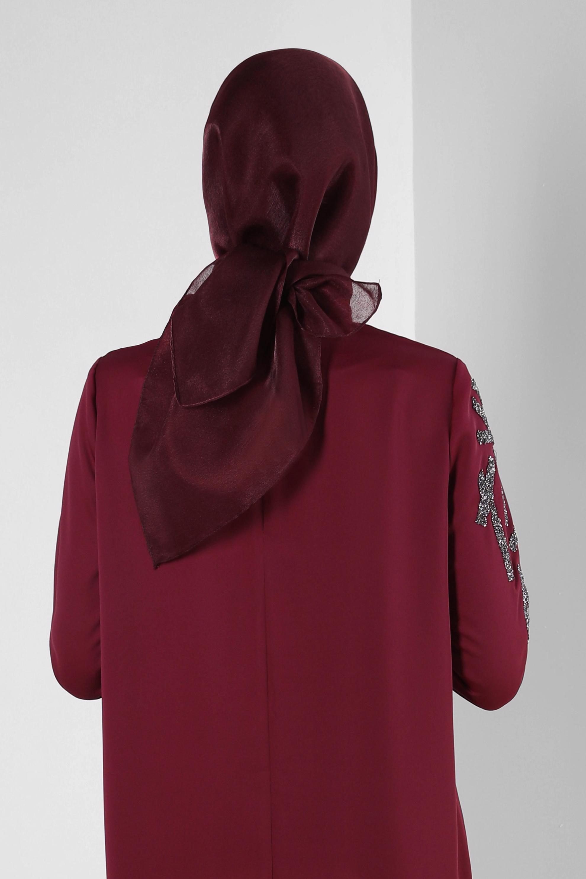 Tesettür giyim BORDO ALVİNA DÜZ EŞARP 8239