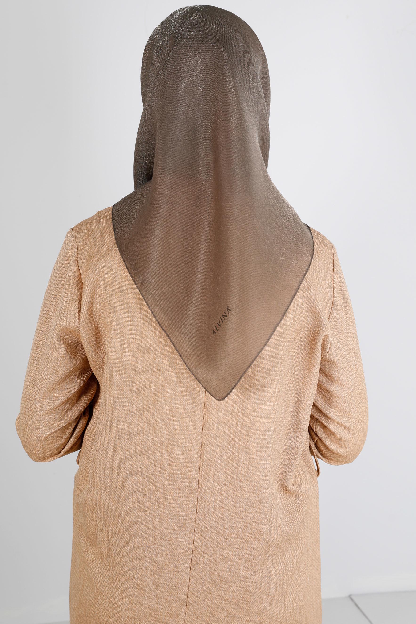 Tesettür giyim KAHVE ALVİNA DÜZ EŞARP 8239