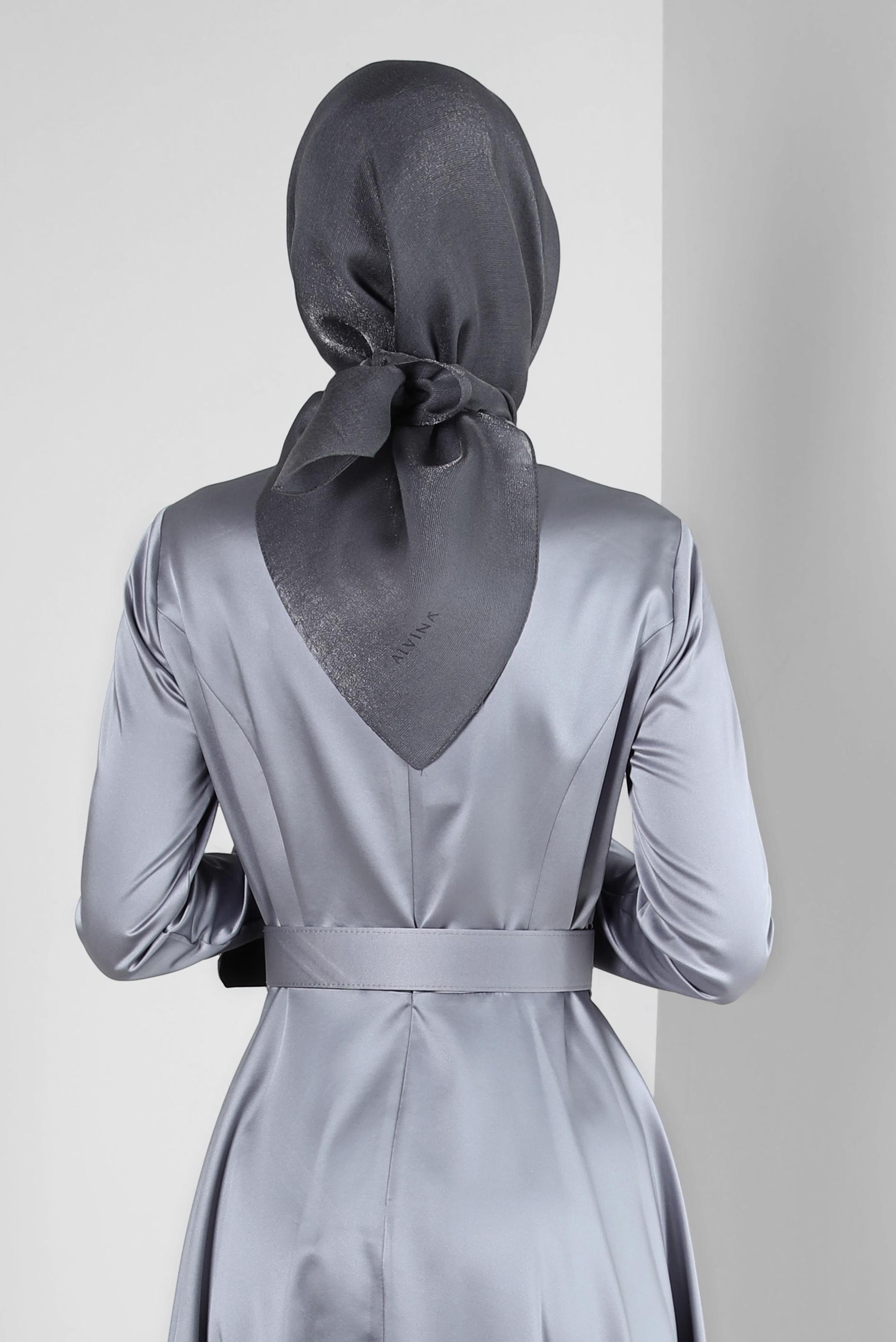 Tesettür giyim GRİ ALVİNA DÜZ EŞARP 8239