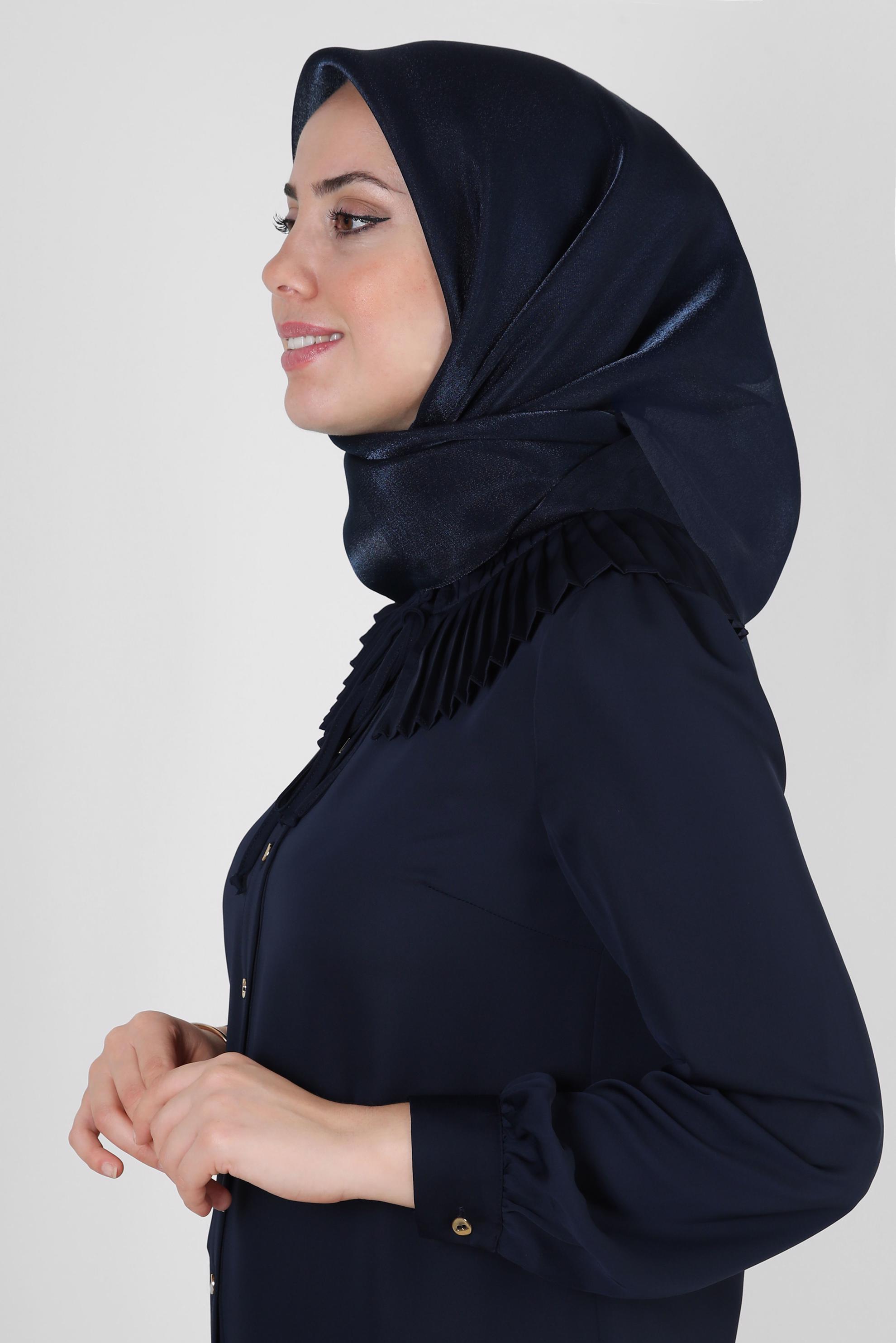 Tesettür giyim LACİVERT ALVİNA DÜZ EŞARP 8239