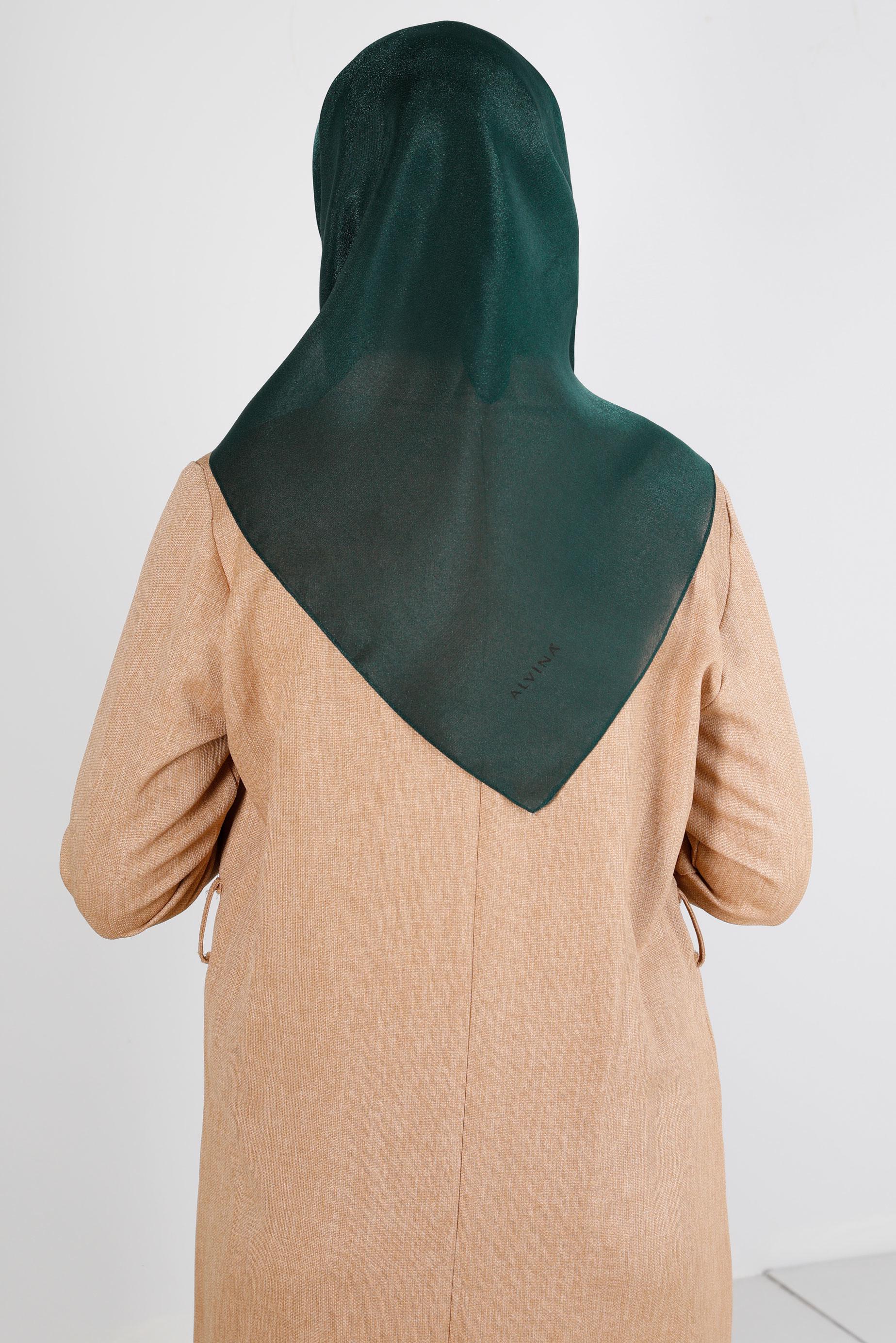 Tesettür giyim YEŞİL ALVİNA DÜZ EŞARP 8239