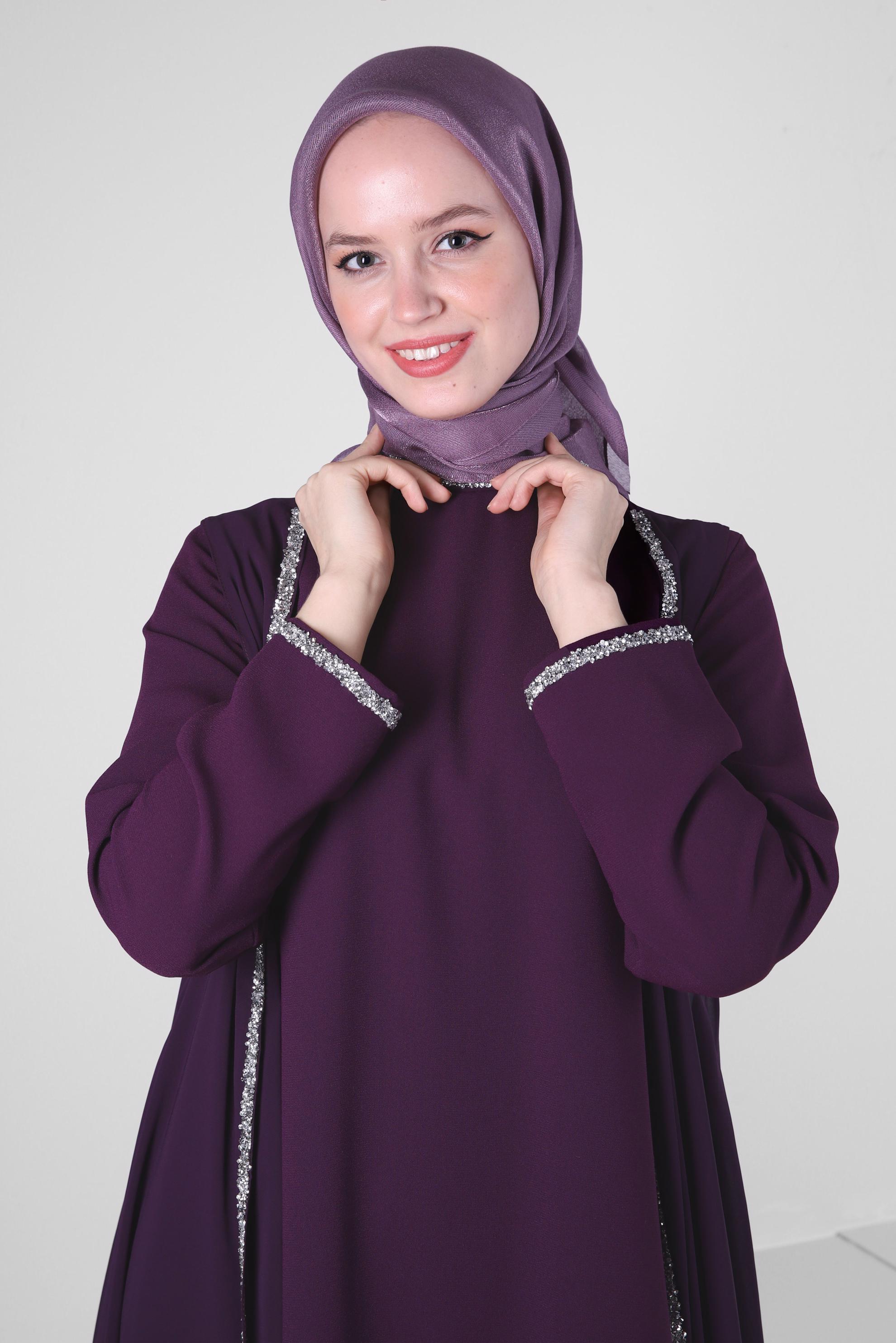 Tesettür giyim PUDRA ALVİNA DÜZ EŞARP 8239