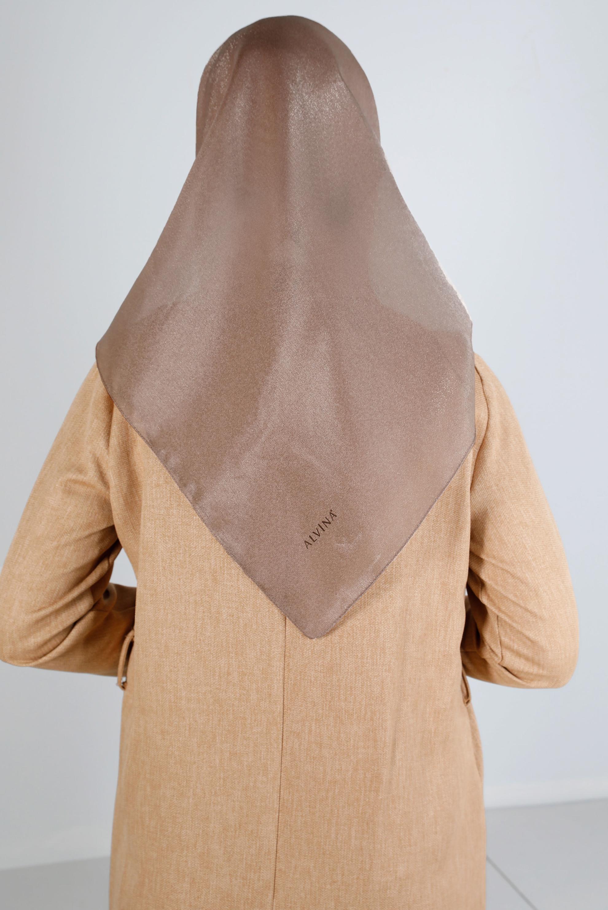 Tesettür giyim PUDRA ALVİNA DÜZ EŞARP 8239