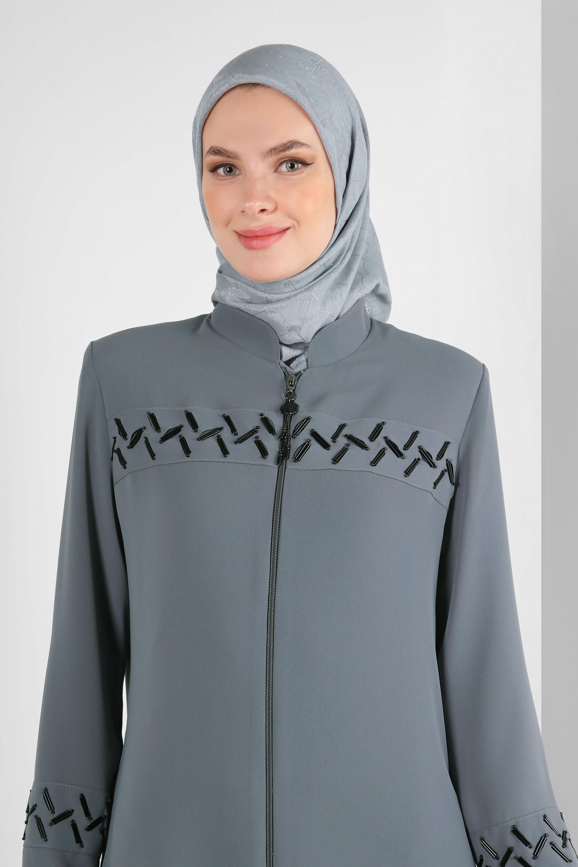 Tesettür giyim GRİ ALVİNA PAMUKLU EŞARP 8241