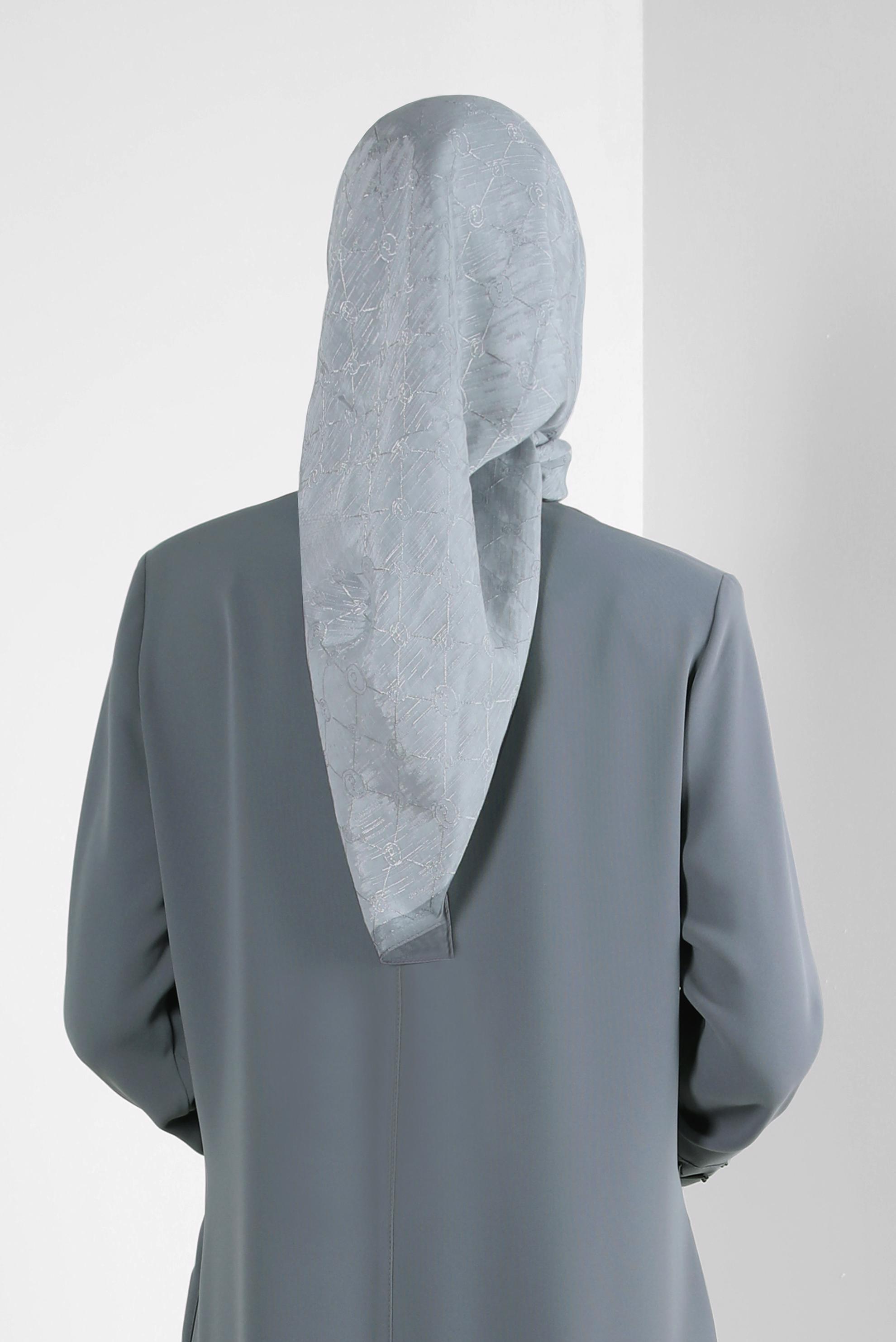 Tesettür giyim GRİ ALVİNA PAMUKLU EŞARP 8241