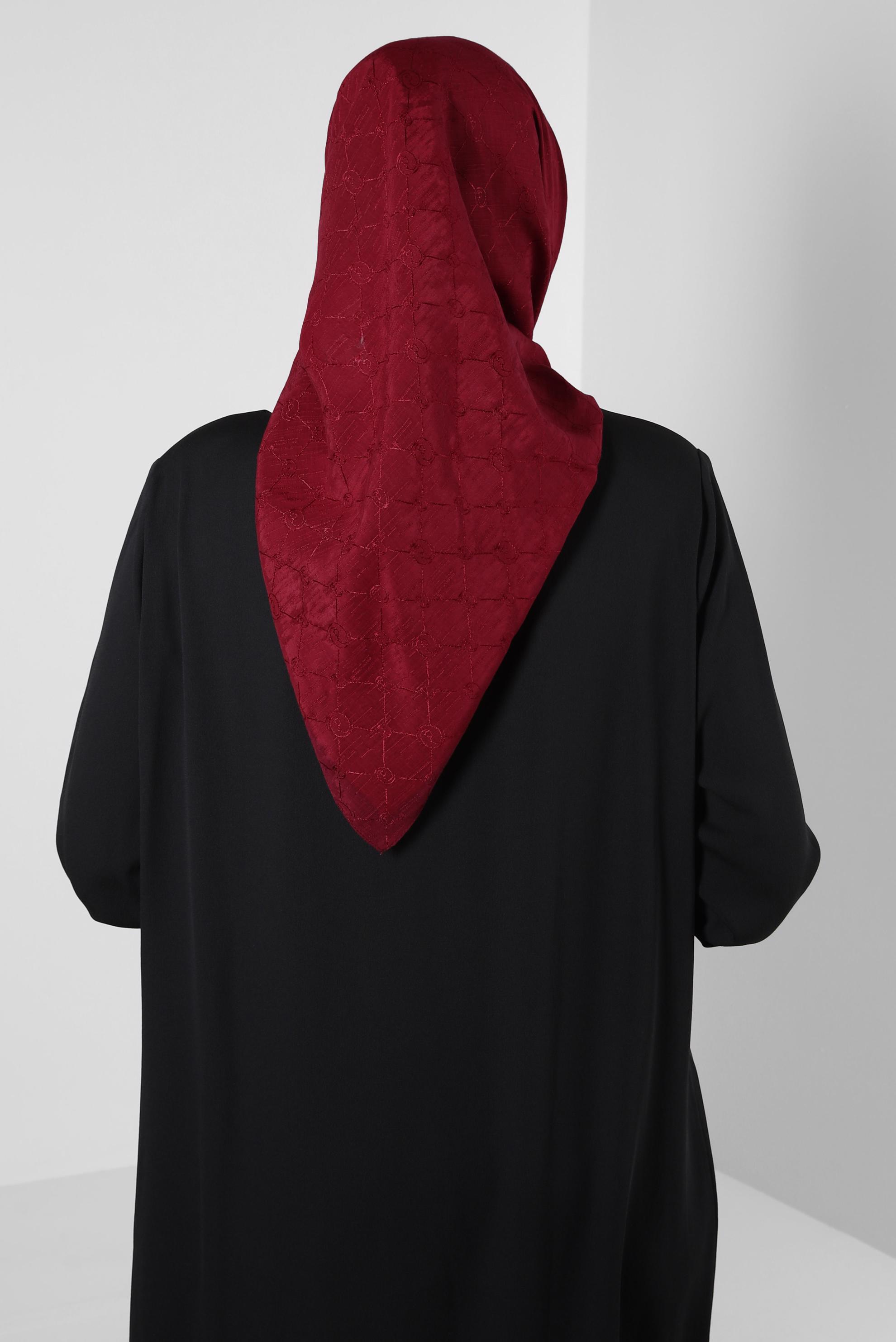 Tesettür giyim BORDO ALVİNA PAMUKLU EŞARP 8241