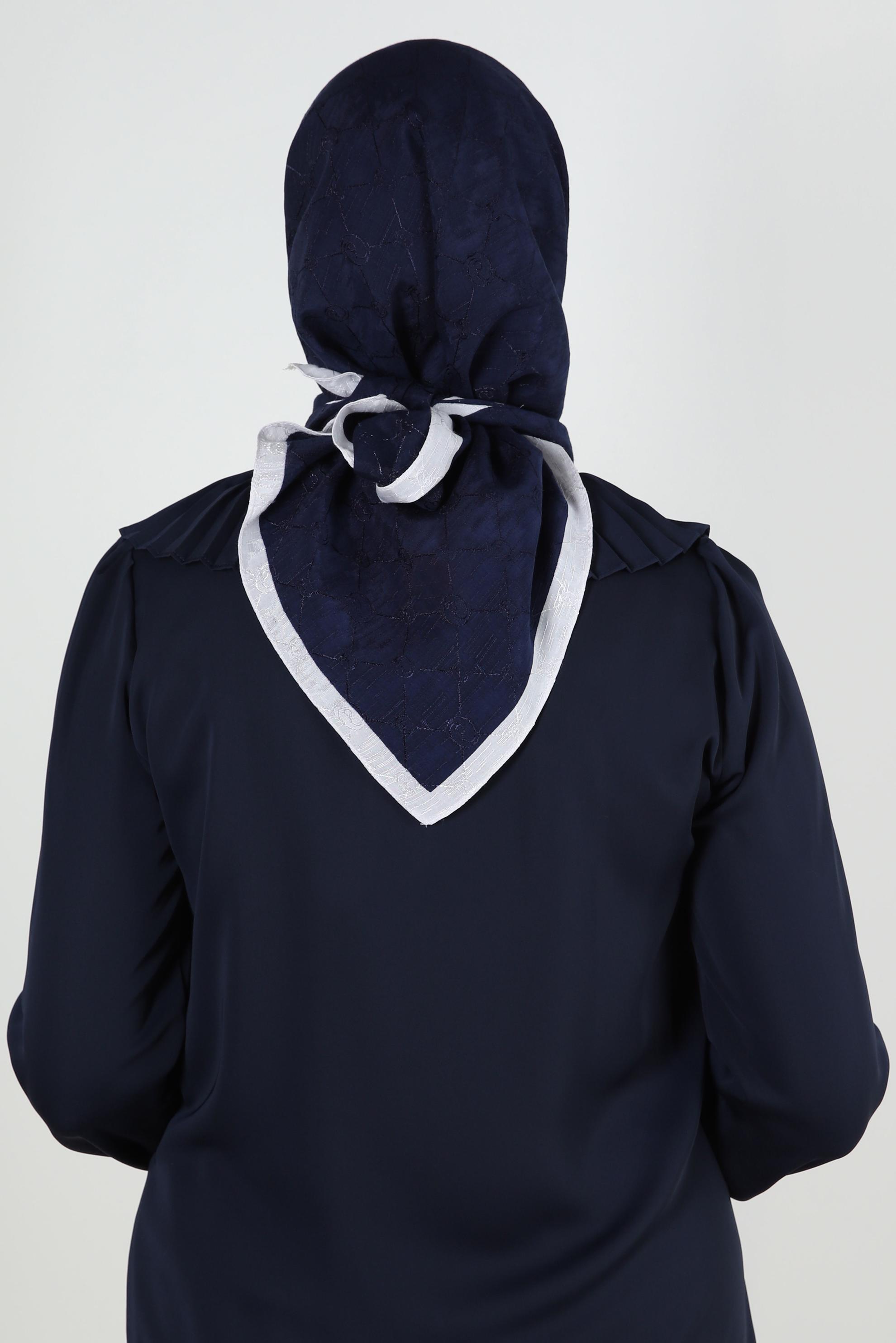 Tesettür giyim LACİVERT ALVİNA PAMUKLU EŞARP 8241