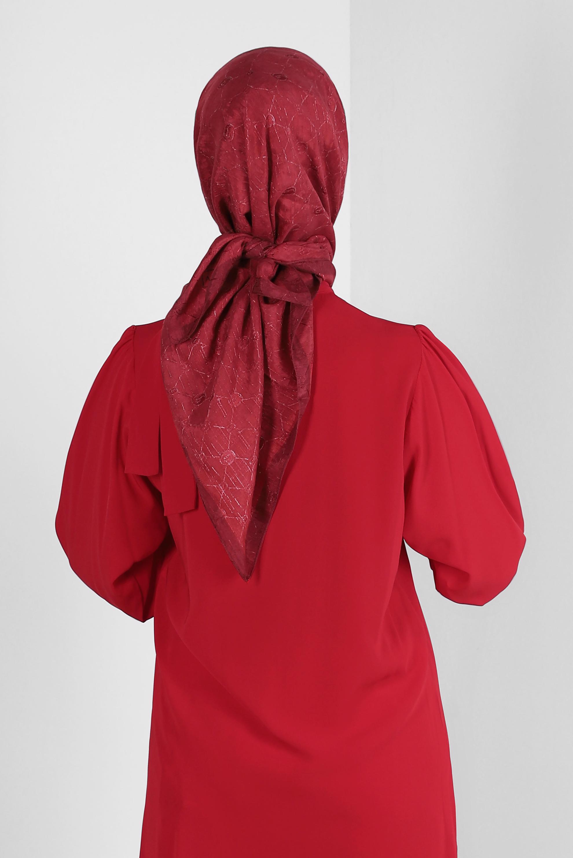 Tesettür giyim MÜRDÜM ALVİNA PAMUKLU EŞARP 8241