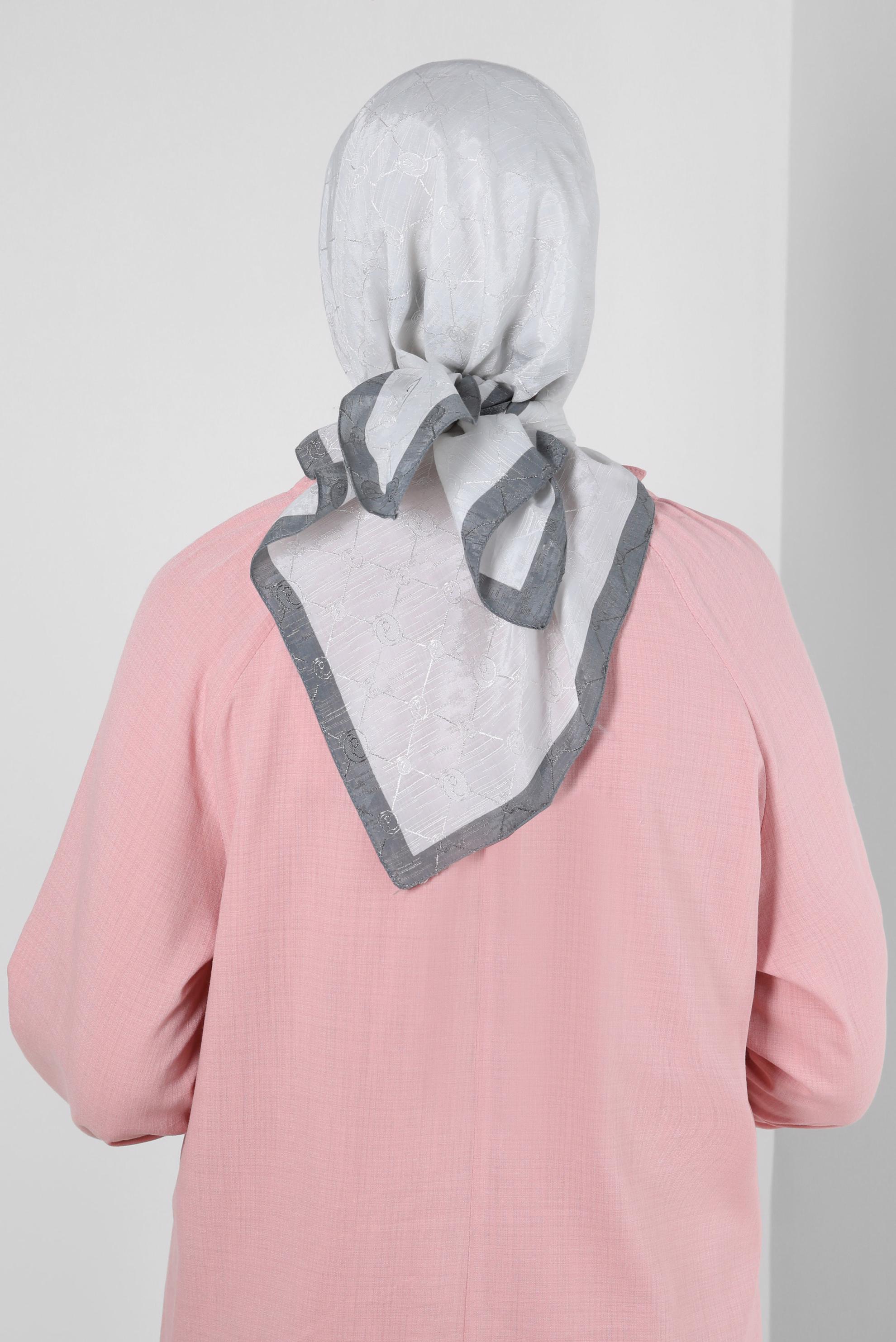 Tesettür giyim BEYAZ ALVİNA PAMUKLU EŞARP 8241