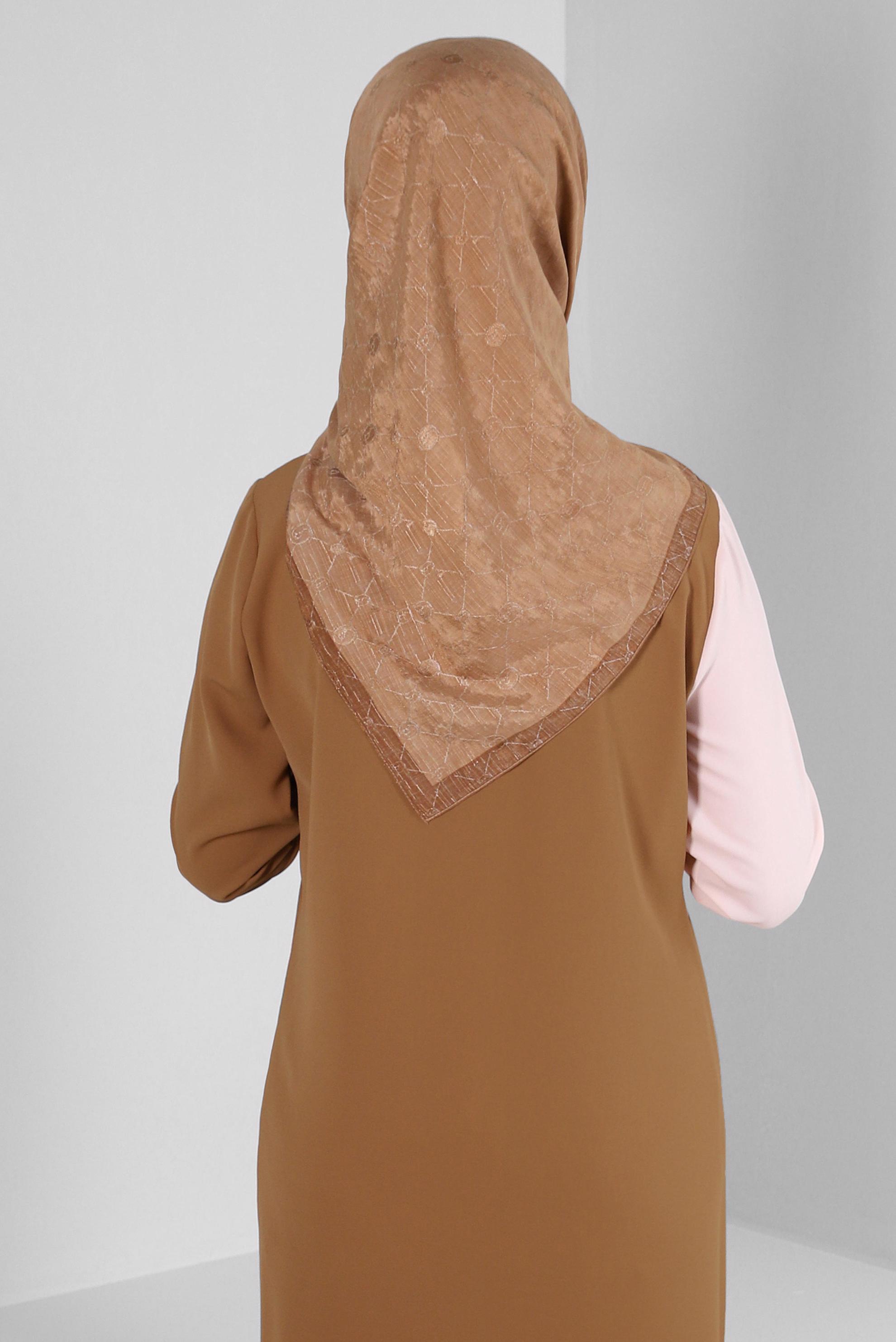 Tesettür giyim KAHVE ALVİNA PAMUKLU EŞARP 8241