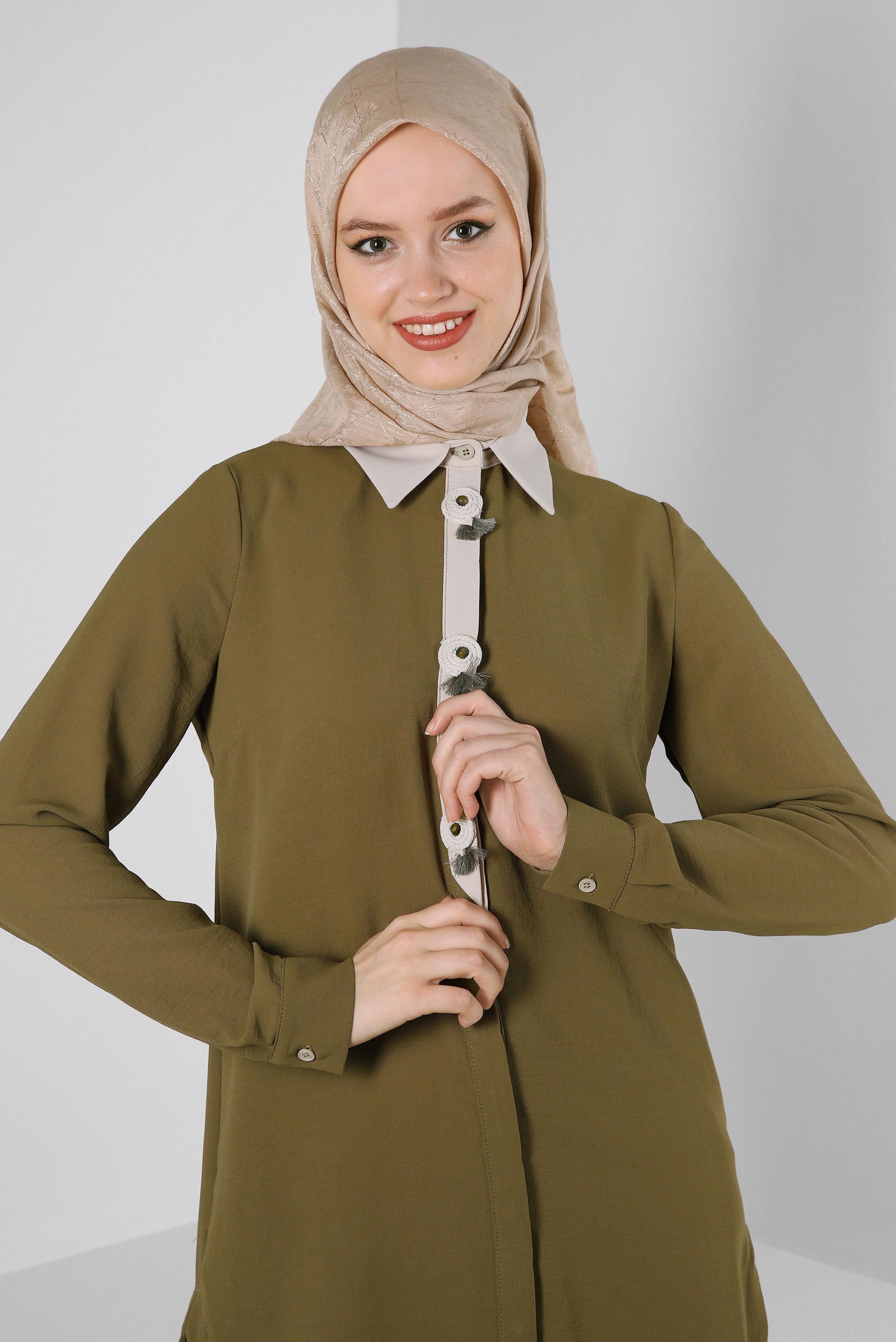 Tesettür giyim ALTIN ALVİNA PAMUKLU EŞARP 8241