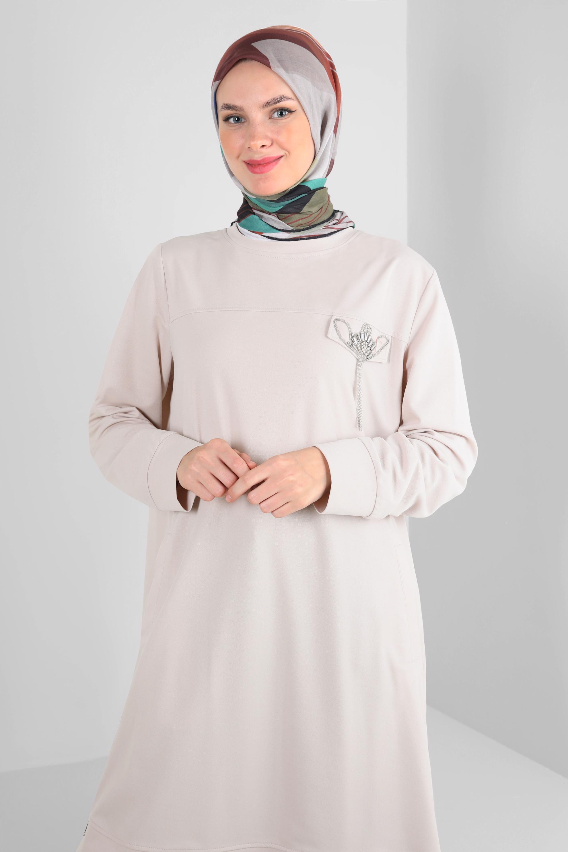 Tesettür giyim SİYAH ALVİNA GEOMETRİK DESENLİ EŞARP 8247 