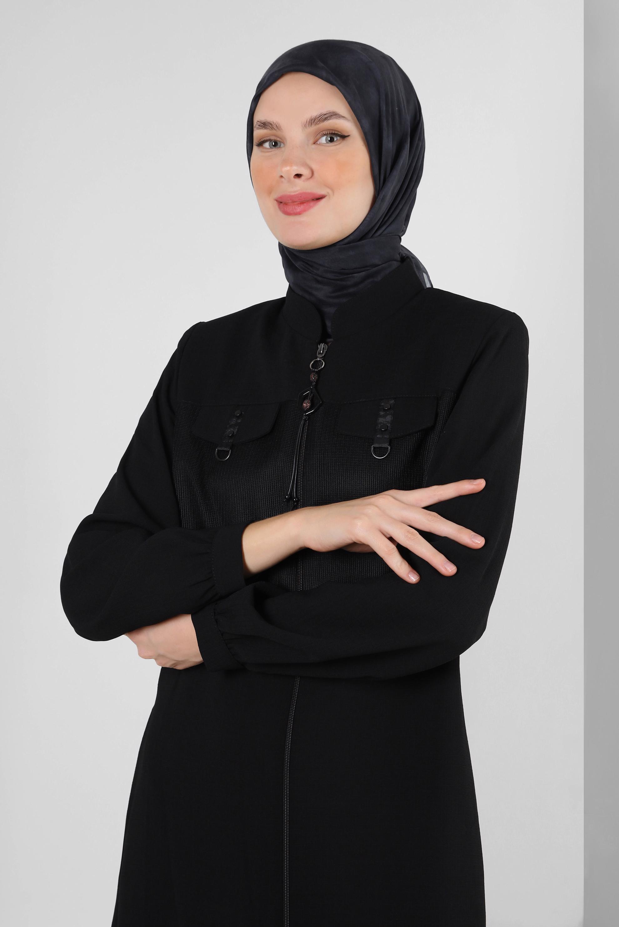 Tesettür giyim SİYAH ALVİNA DÜZ EŞARP 8249 