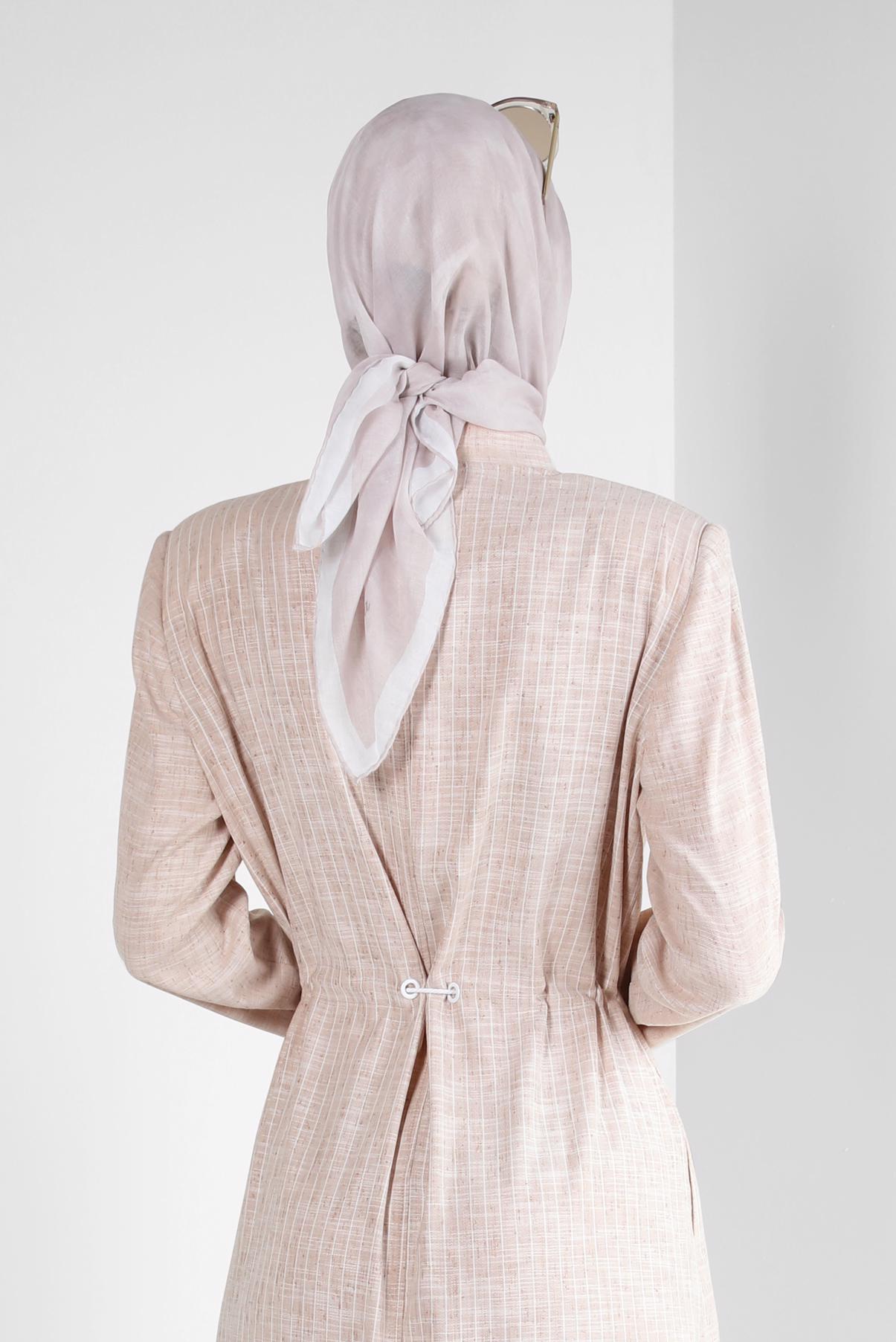 Tesettür giyim BEJ ALVİNA DÜZ EŞARP 8249 