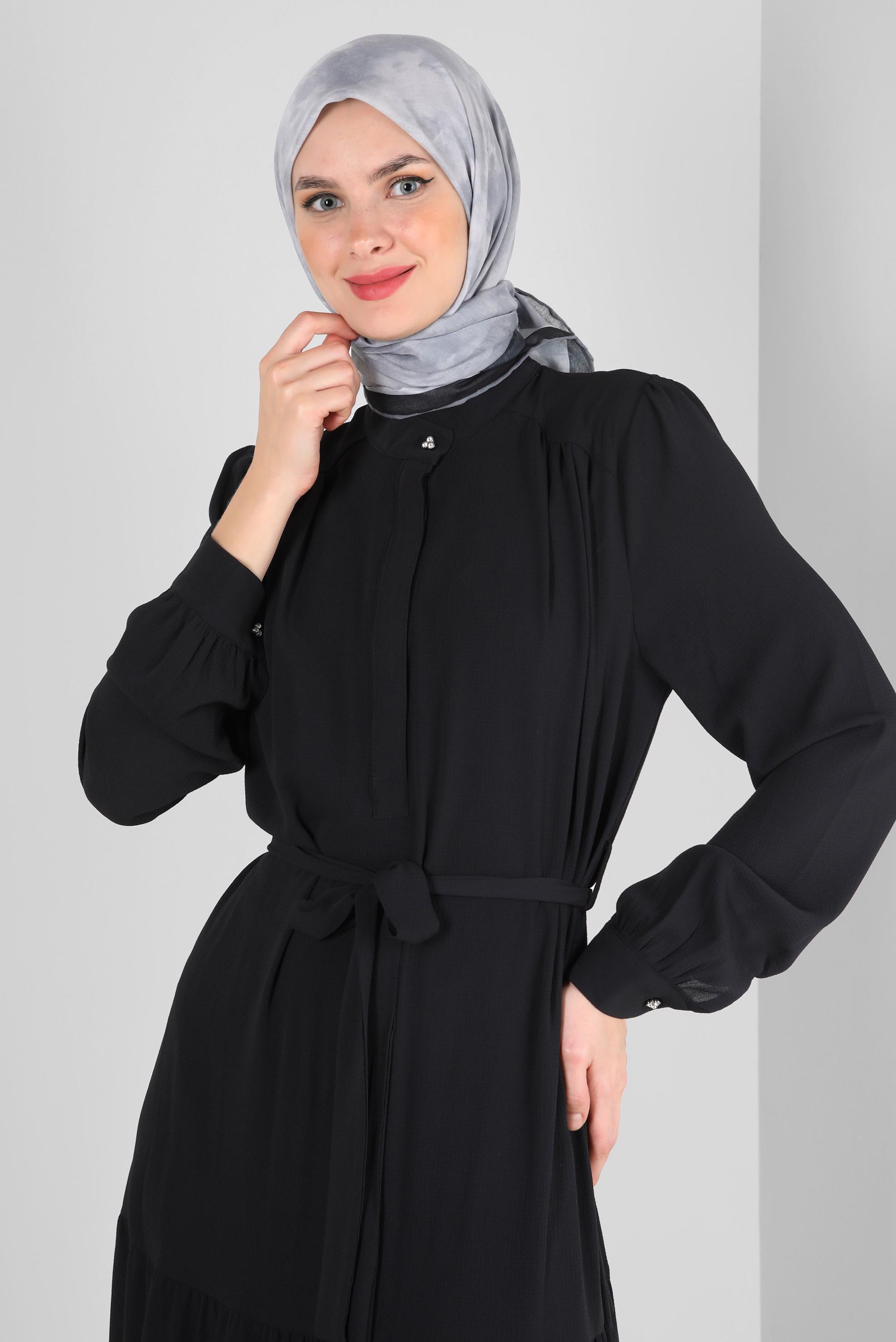 Tesettür giyim GRİ ALVİNA DÜZ EŞARP 8249 