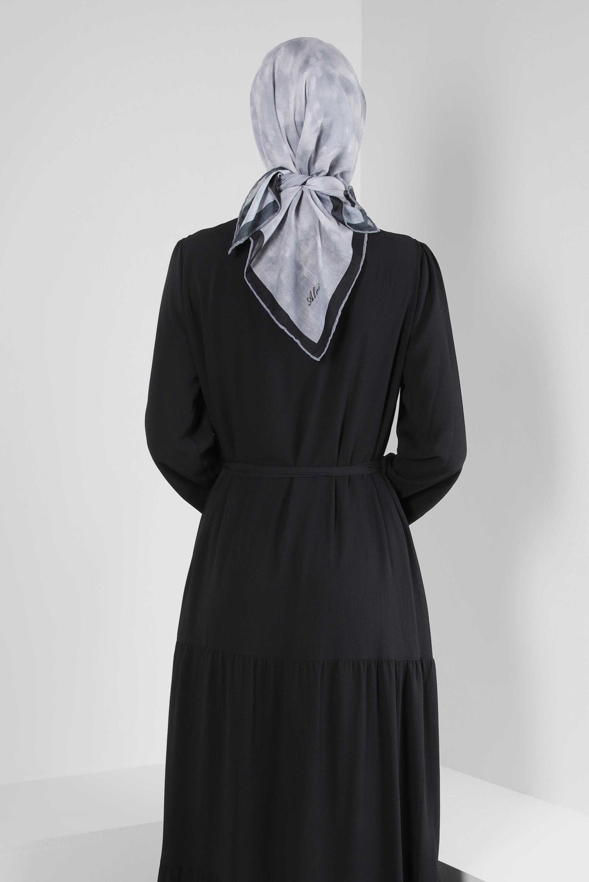 Tesettür giyim GRİ ALVİNA DÜZ EŞARP 8249 