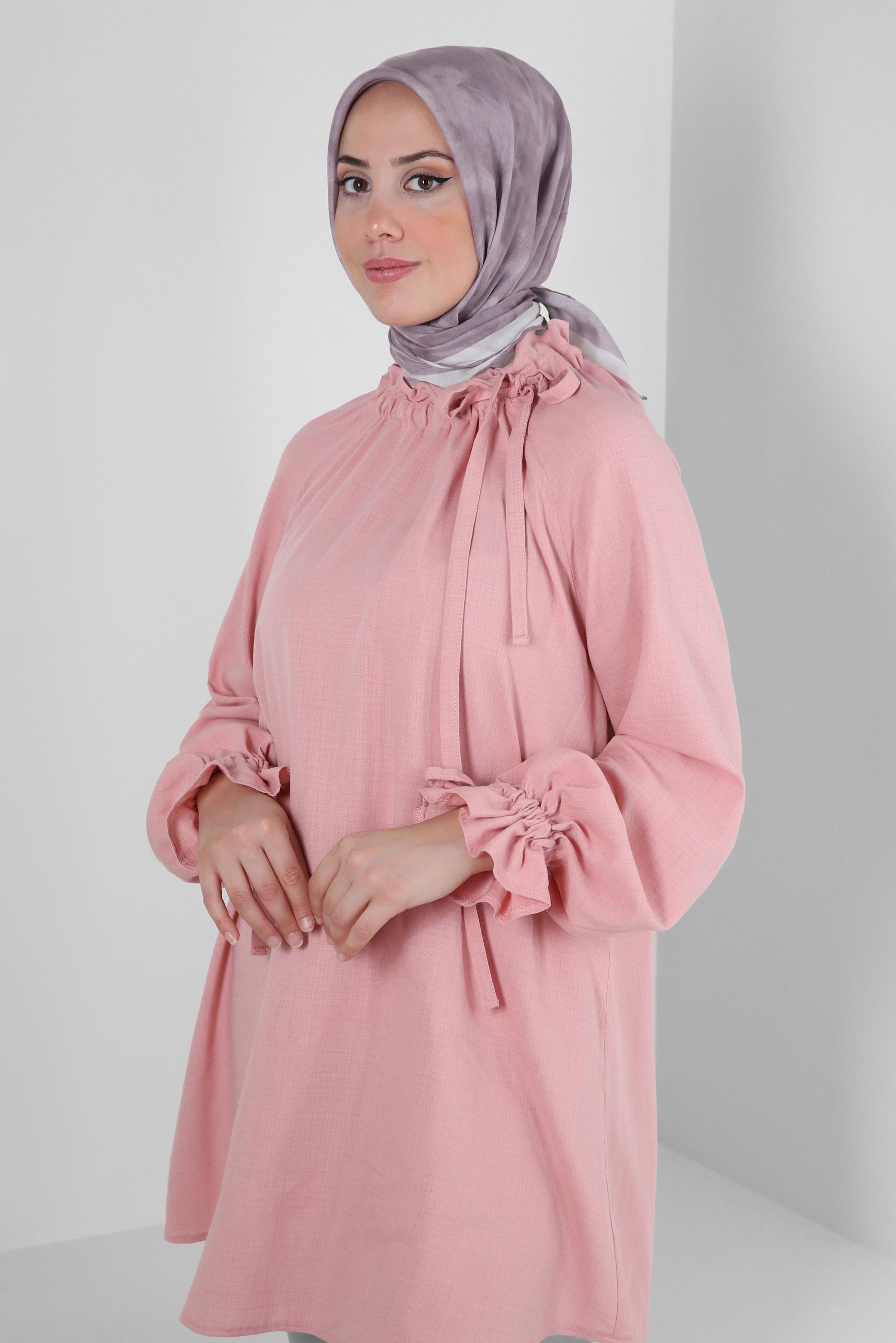 Tesettür giyim MOR ALVİNA DÜZ EŞARP 8249 