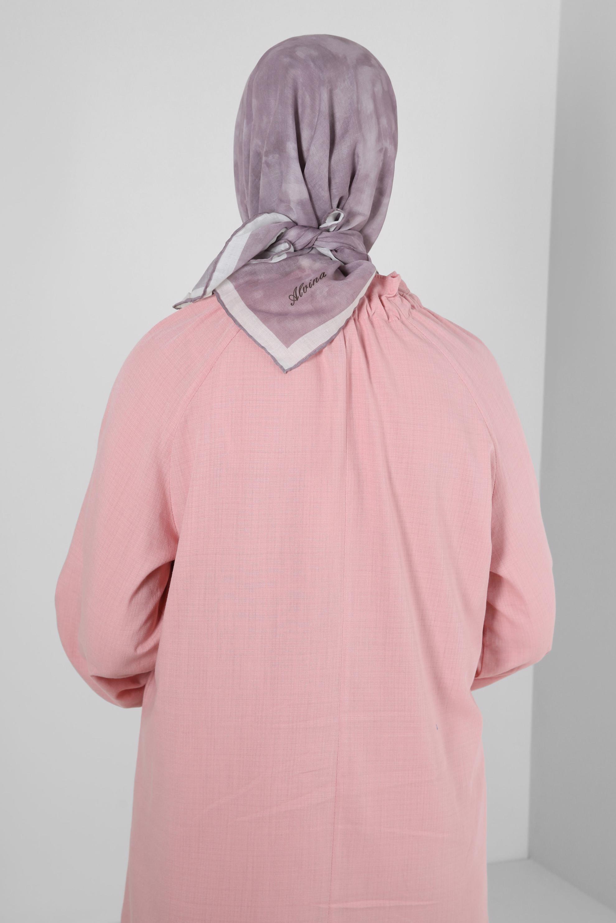 Tesettür giyim MOR ALVİNA DÜZ EŞARP 8249 