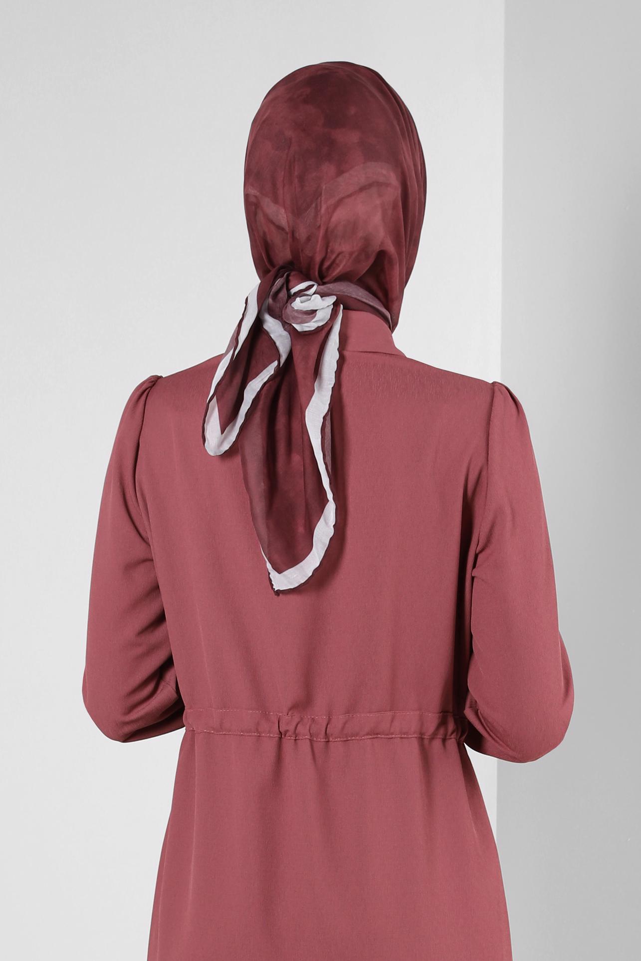 Tesettür giyim BORDO ALVİNA DÜZ EŞARP 8249 